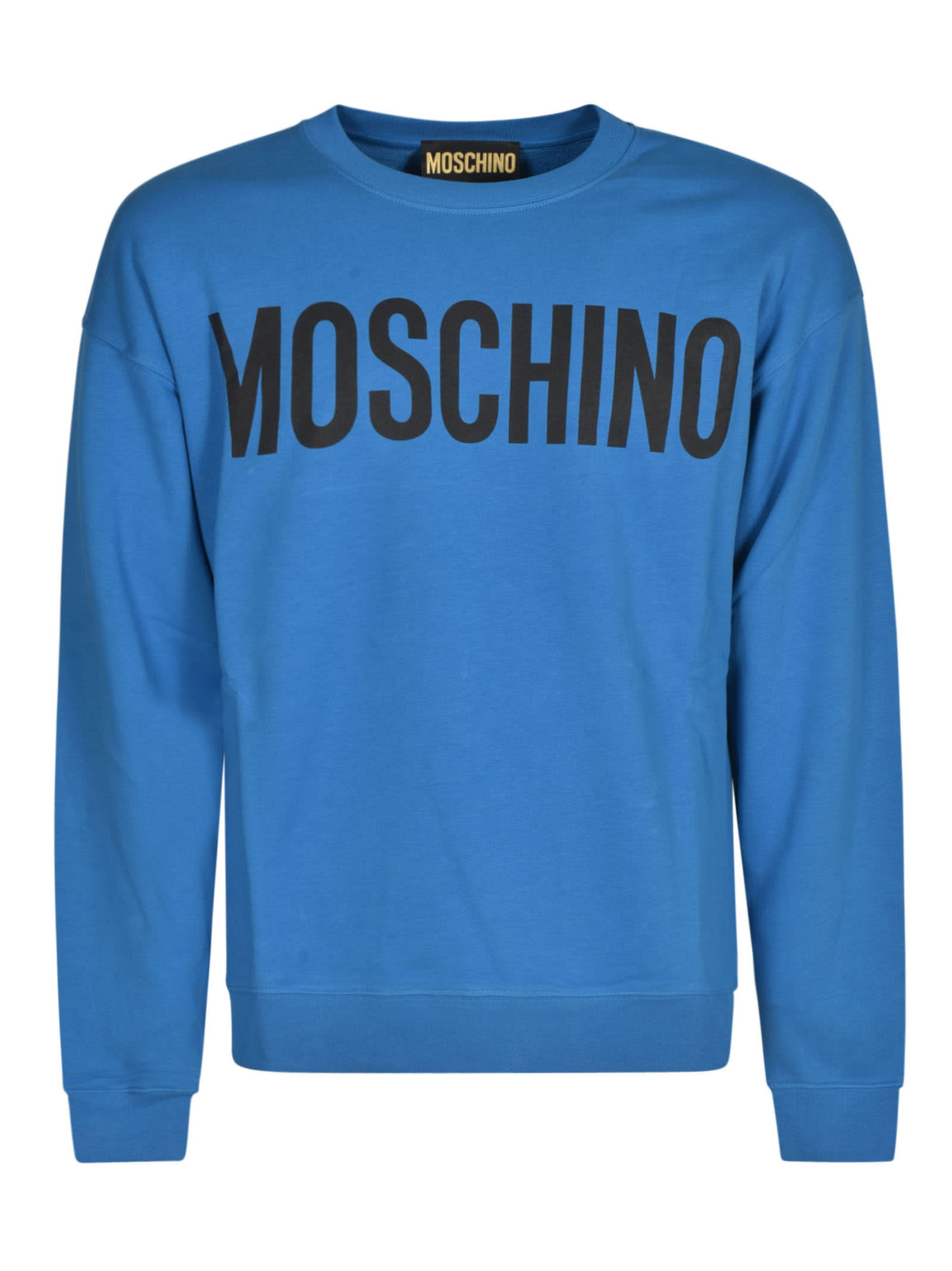 Moschino Chest Logo Ribbed Sweatshirt