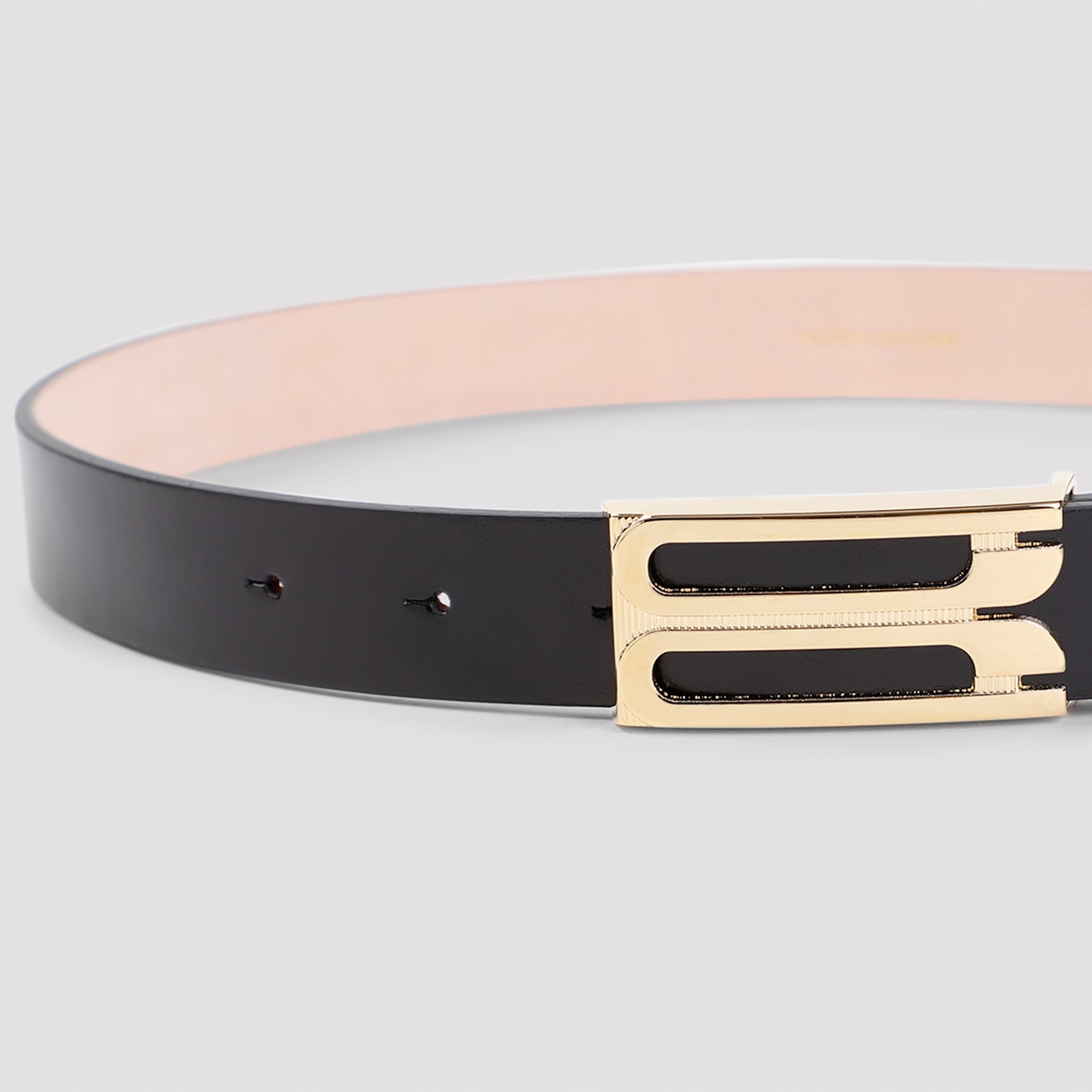 Shop Victoria Beckham Regular Buckle Belt In Black