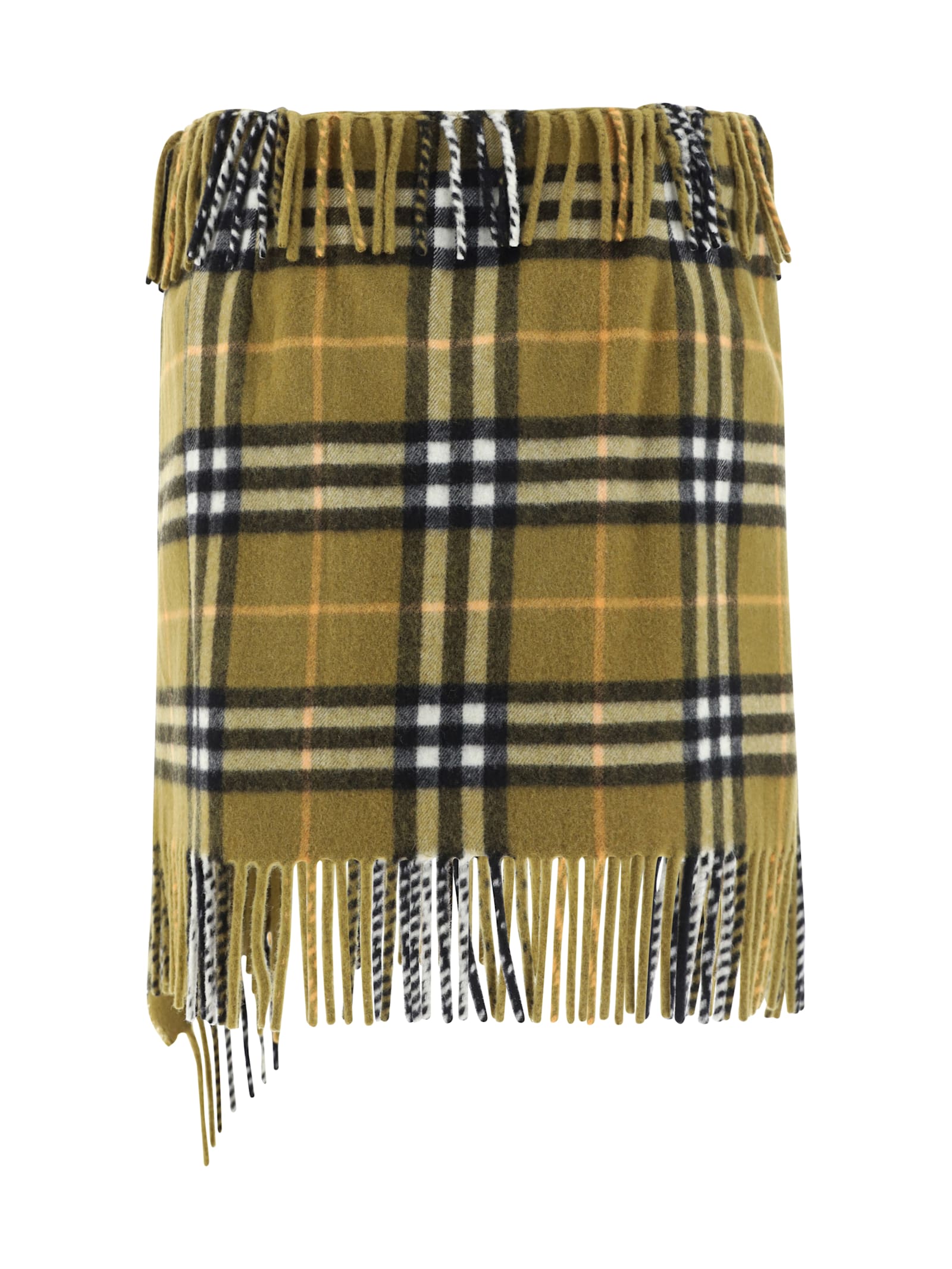 Shop Burberry Mini Skirt In Oxide