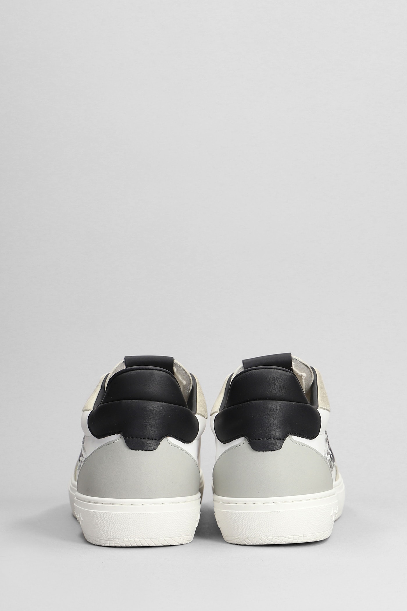 Shop Enterprise Japan Sneakers In White Suede And Leather In White And Black