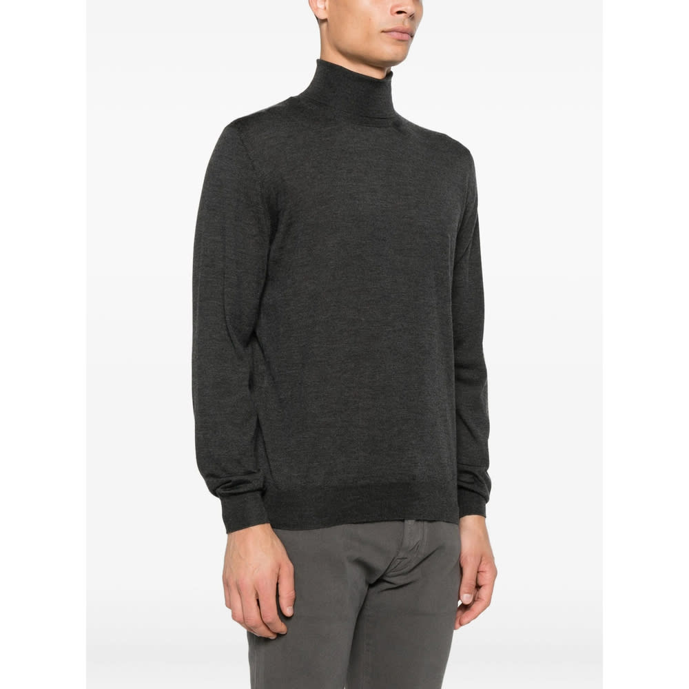 Fedeli Turtleneck Sweater In Gray