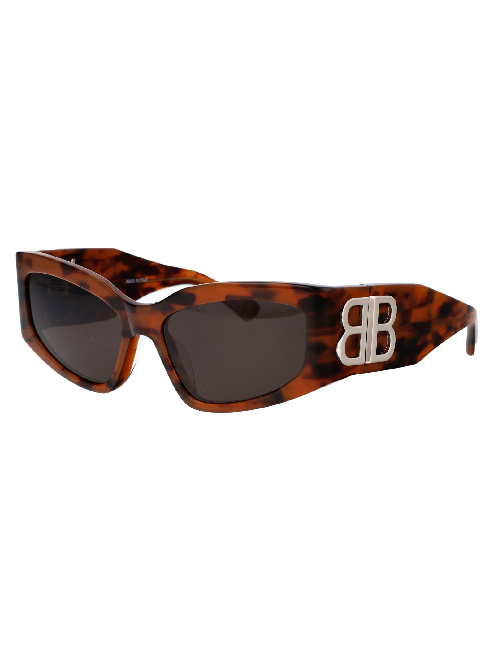 Balenciaga Bb0321s Sunglasses In Havana-havana-grey