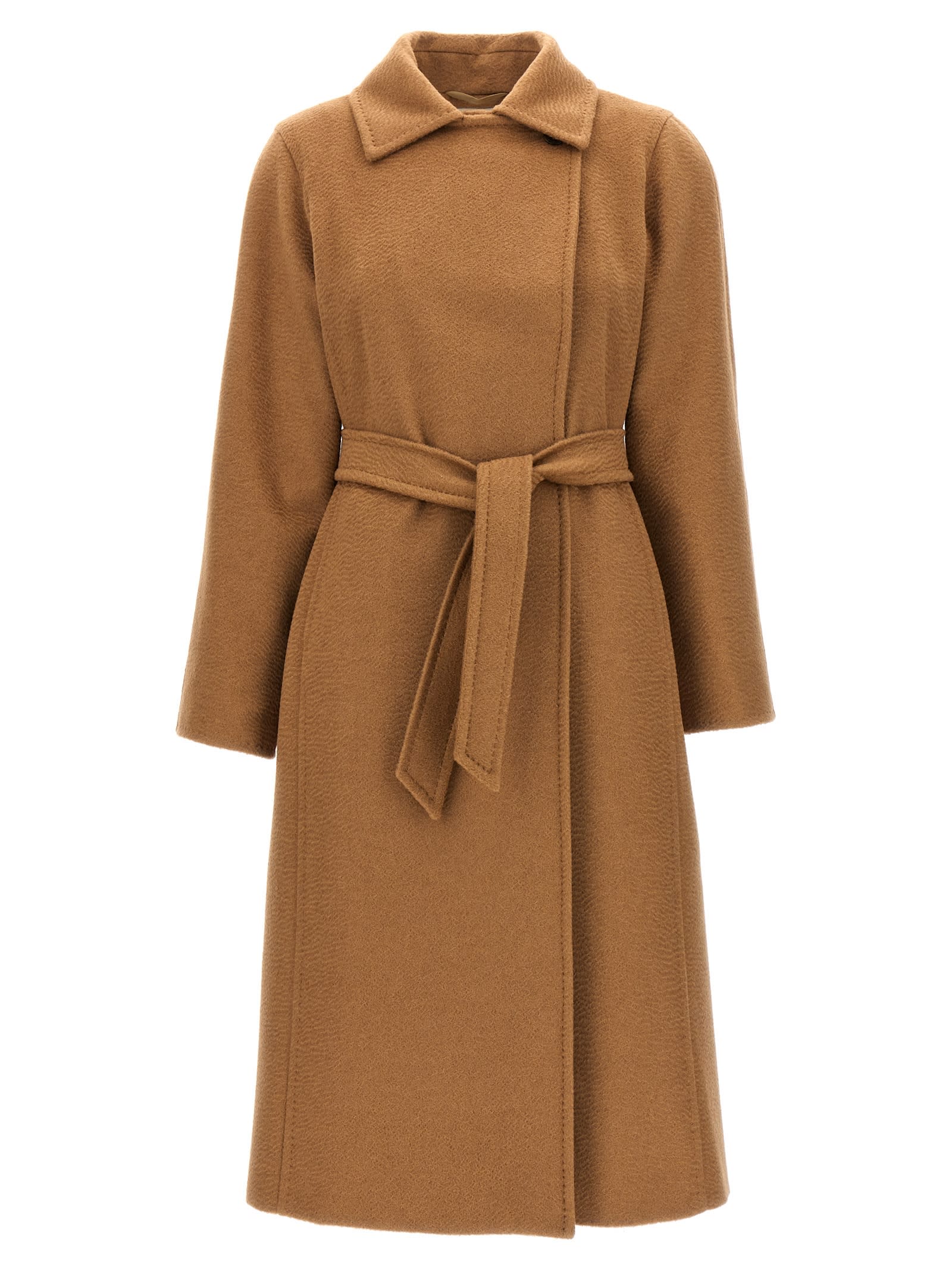 Shop Max Mara Manuela Coat In Beige