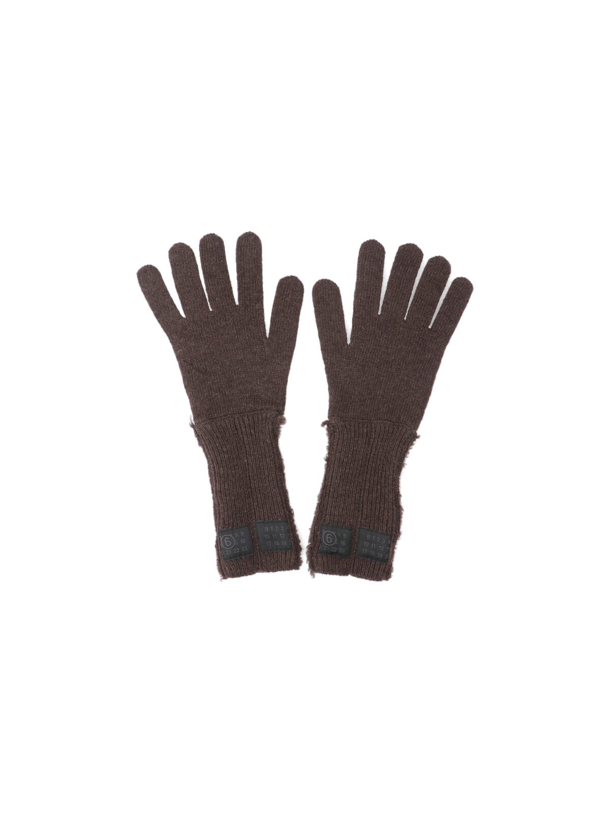 Mm6 Maison Margiela Wool Blend Gloves In Brown