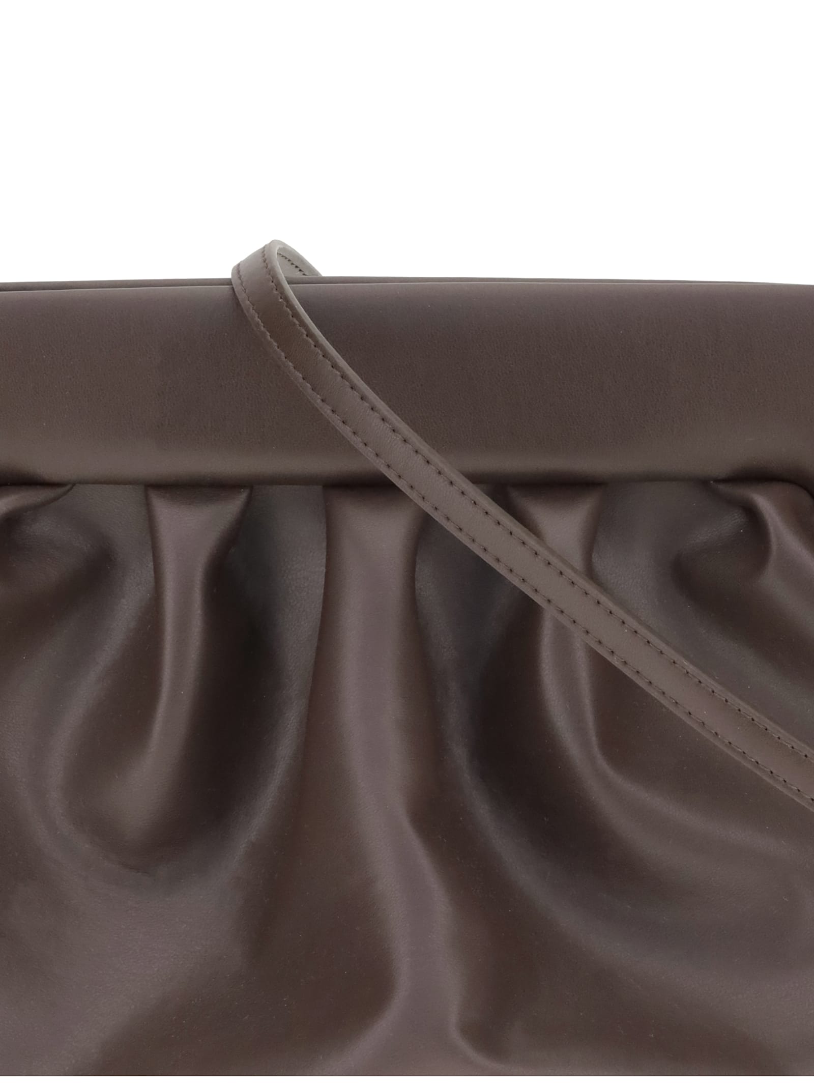 Themoirè Bios Clutch Bag In Brown