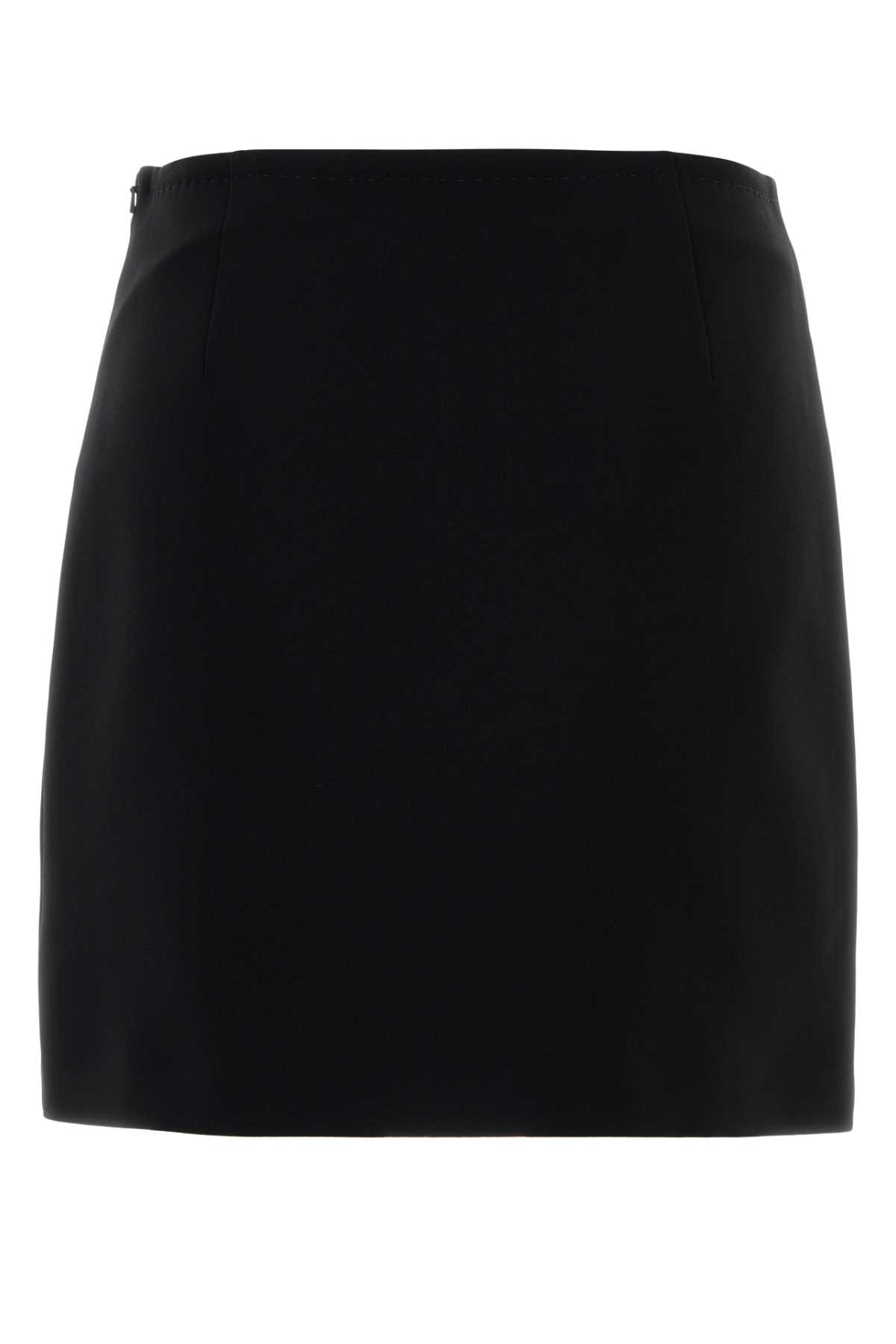 Max Mara Studio Black Triacetate Blend Pagine Mini Skirt In Black