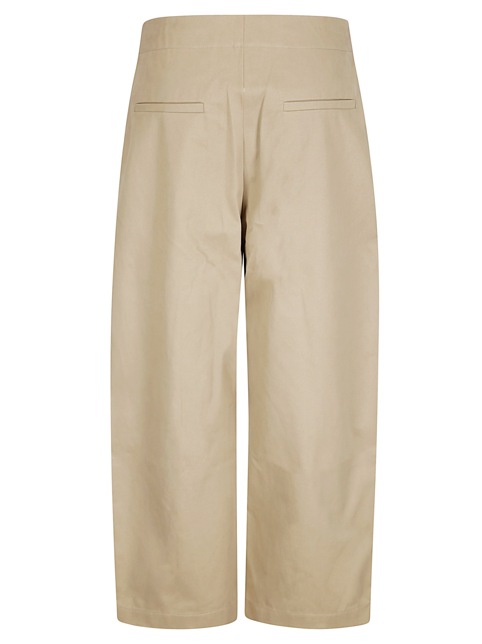 Studio Nicholson Deep Pleat Volume Ankle Crop Pants In Neutral