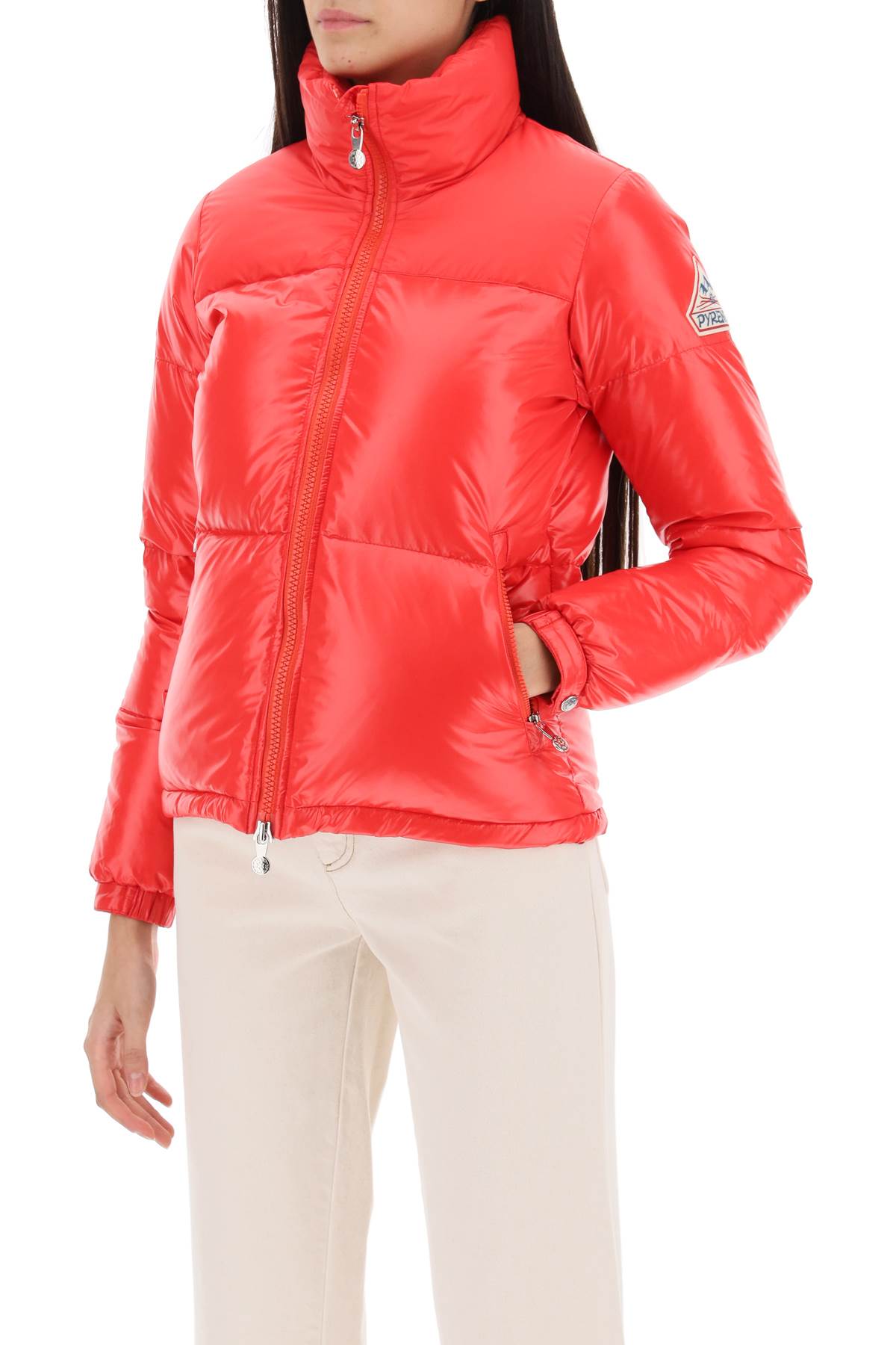 Shop Pyrenex Goldin 3 Short Down Jacket In Ribbon Red (red)
