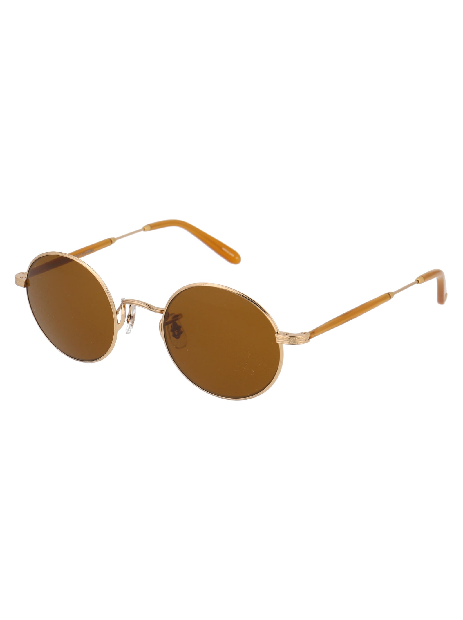 Shop Garrett Leight Lovers Sunglasses In Matte Gold