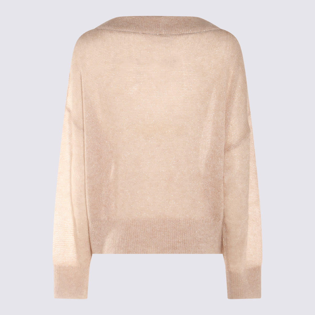 Shop Brunello Cucinelli Cream Wool Knitwear