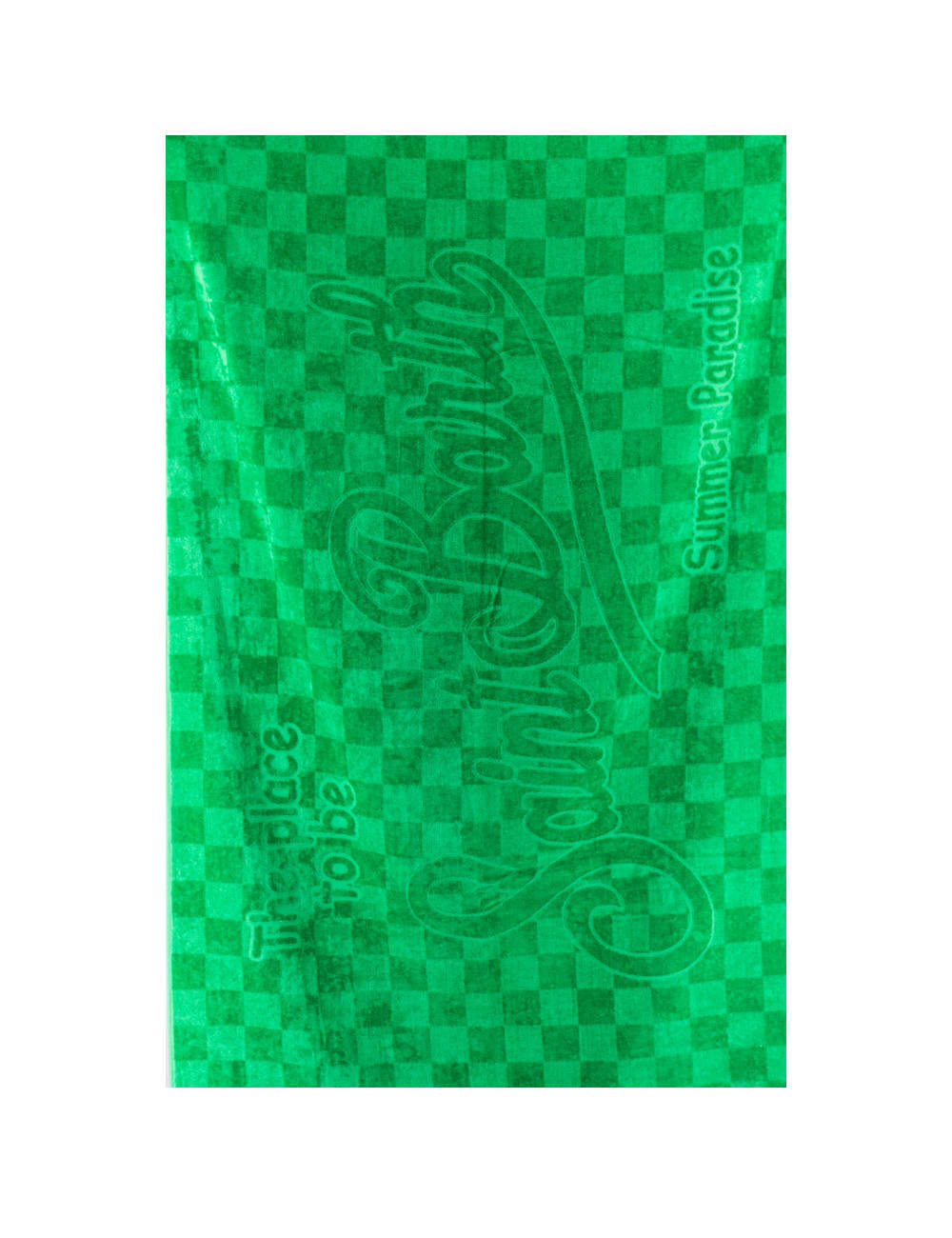 Shop Mc2 Saint Barth Beach Towel In Terry Embossed Check 57