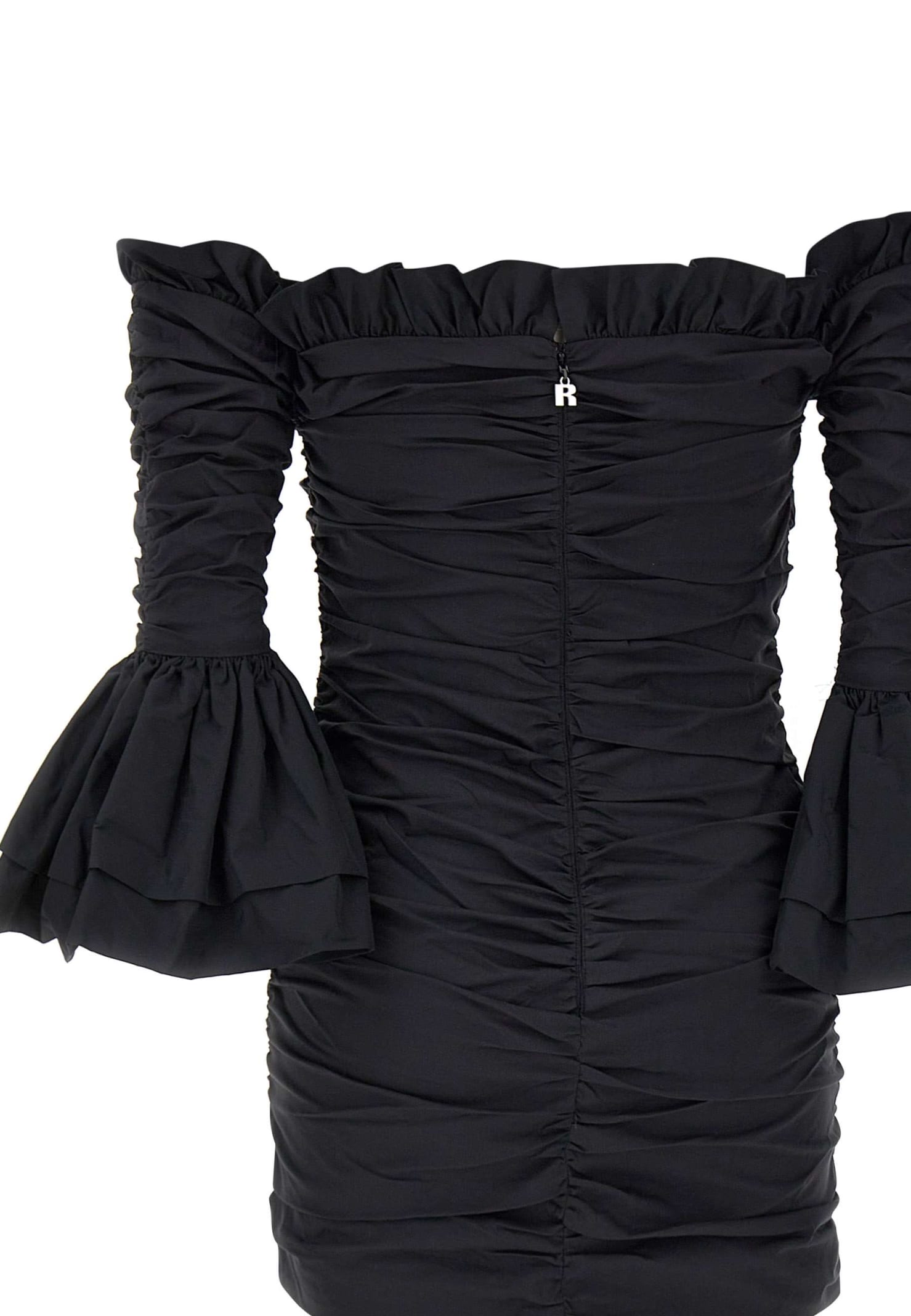 Rotate Birger Christensen Rotate Ruffled Mini Dress In Black