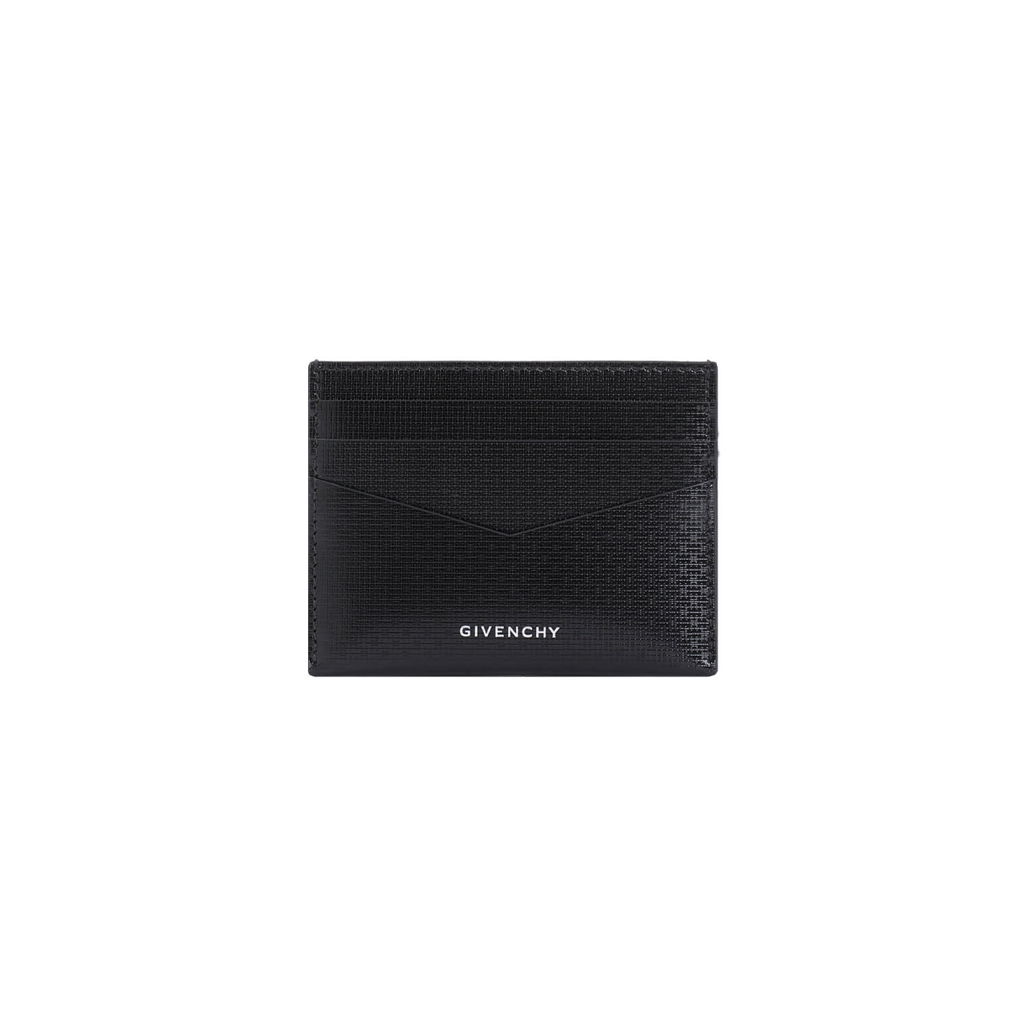 Givenchy Textured Leather Card Holder In Black