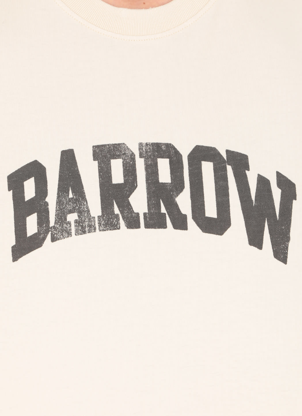 Shop Barrow Logoed T-shirt In Ivory