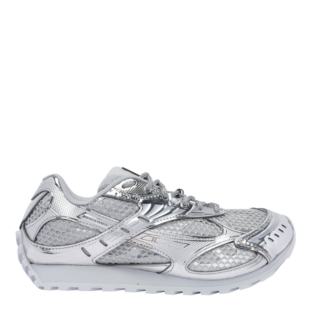 Shop Bottega Veneta Sneaker Orbit In Silver