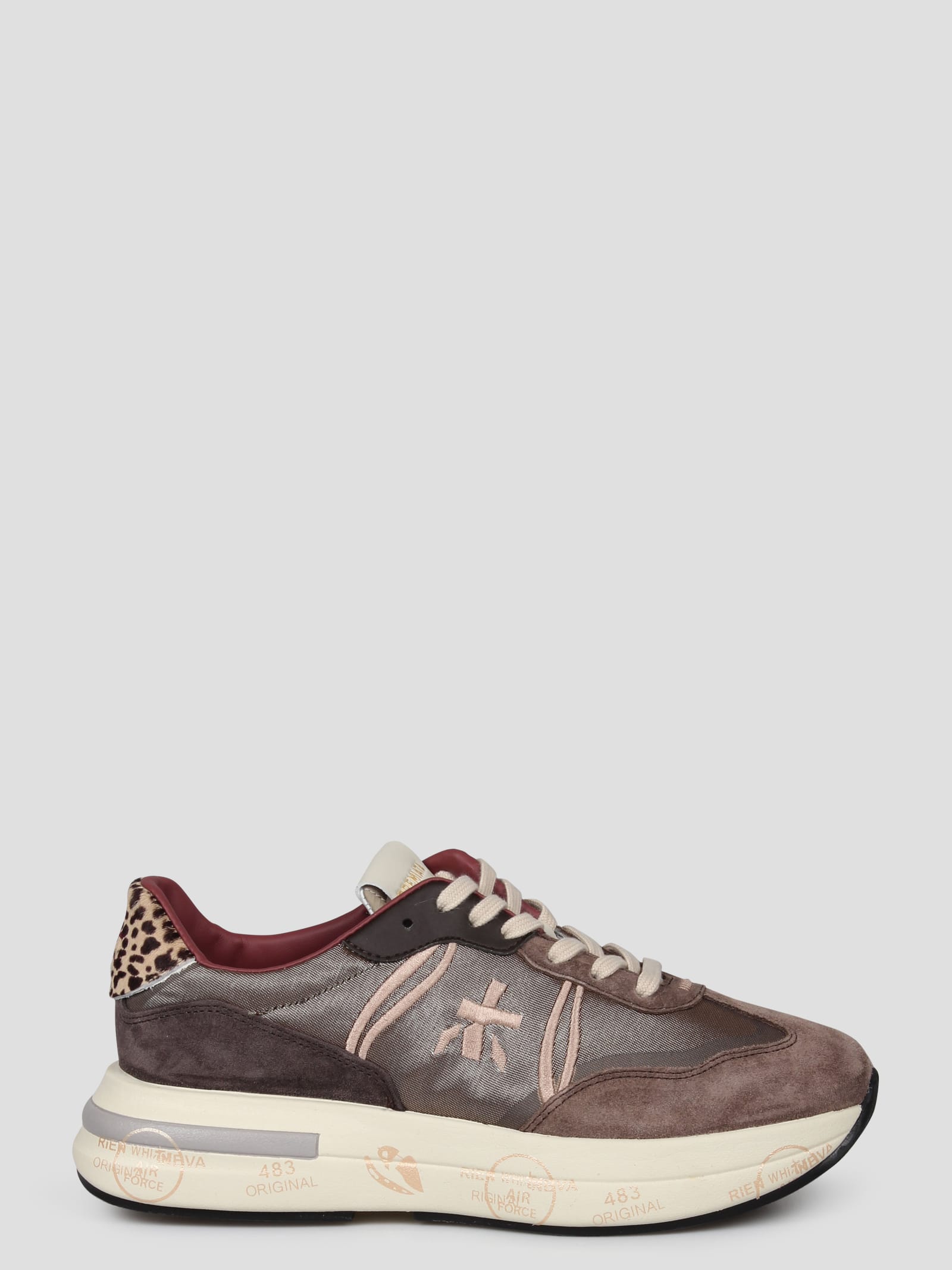 Shop Premiata Casie 7003 Sneakers In Brown