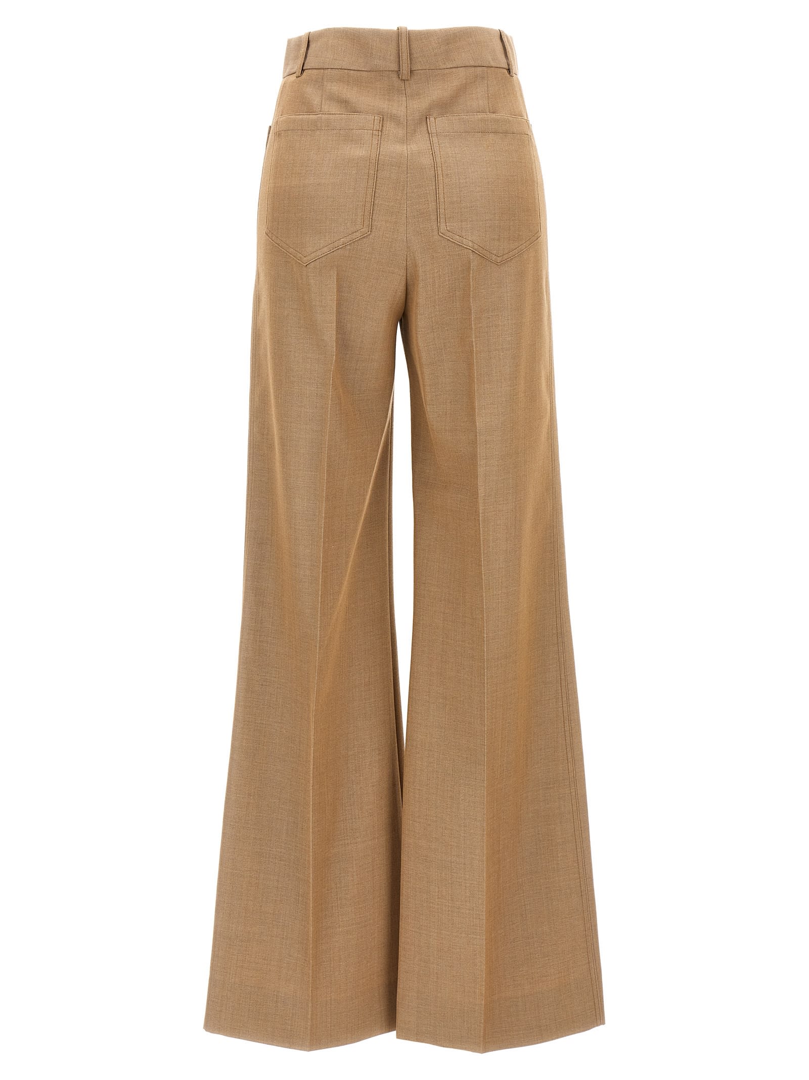 Shop Victoria Beckham Alina Pants In Beige