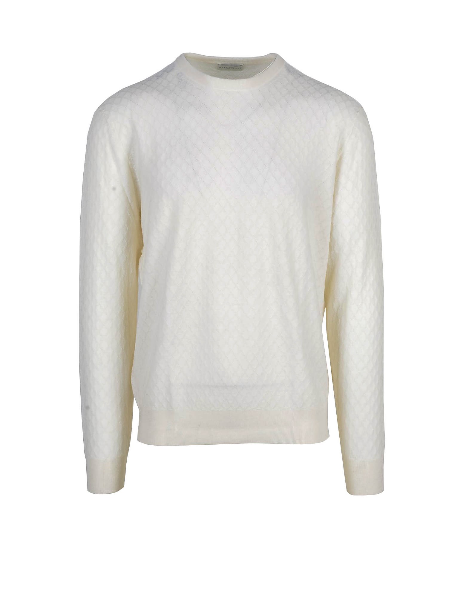 Ballantyne Mens White Sweater