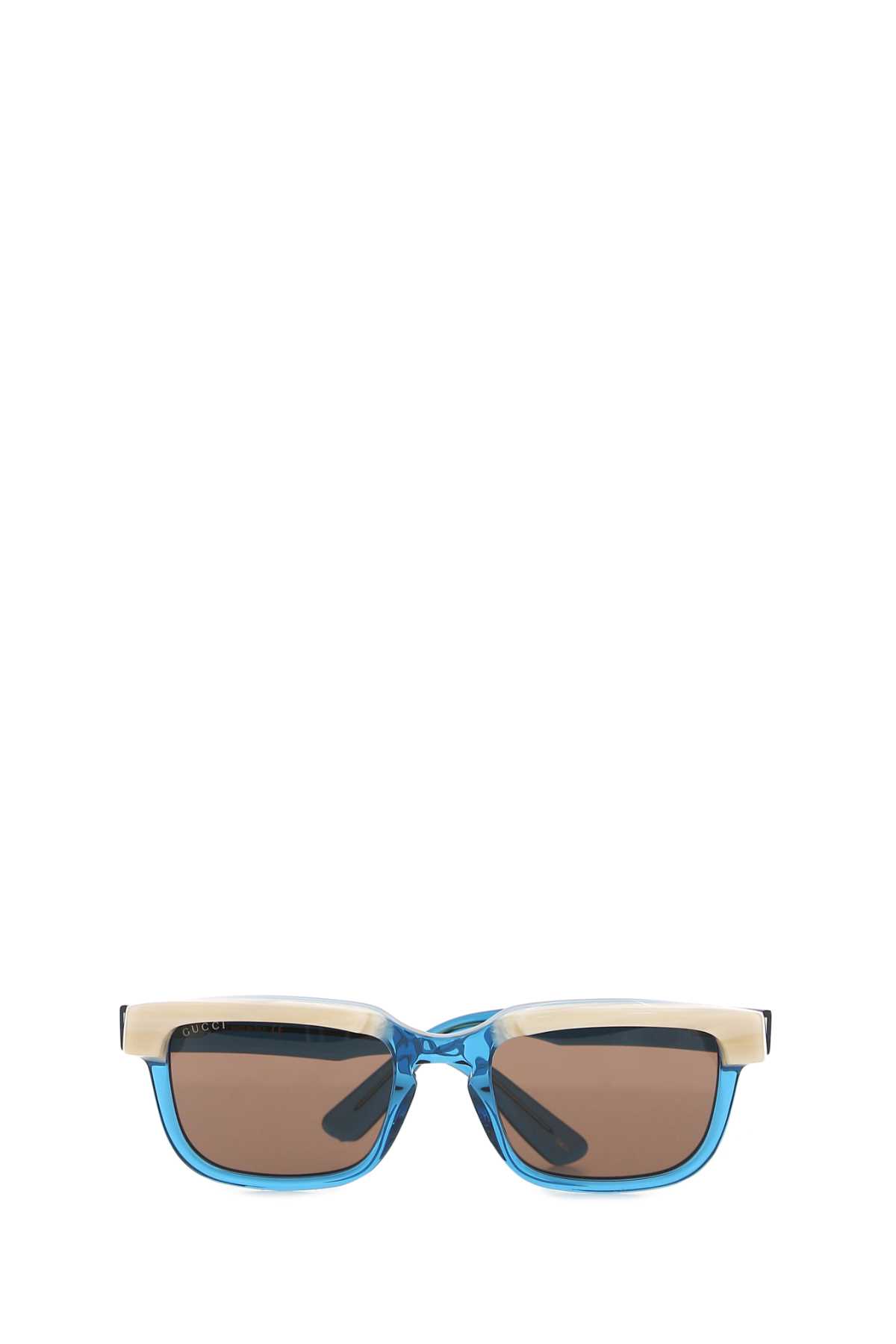 Shop Gucci Light Blue Acetate Sunglasses In 4623