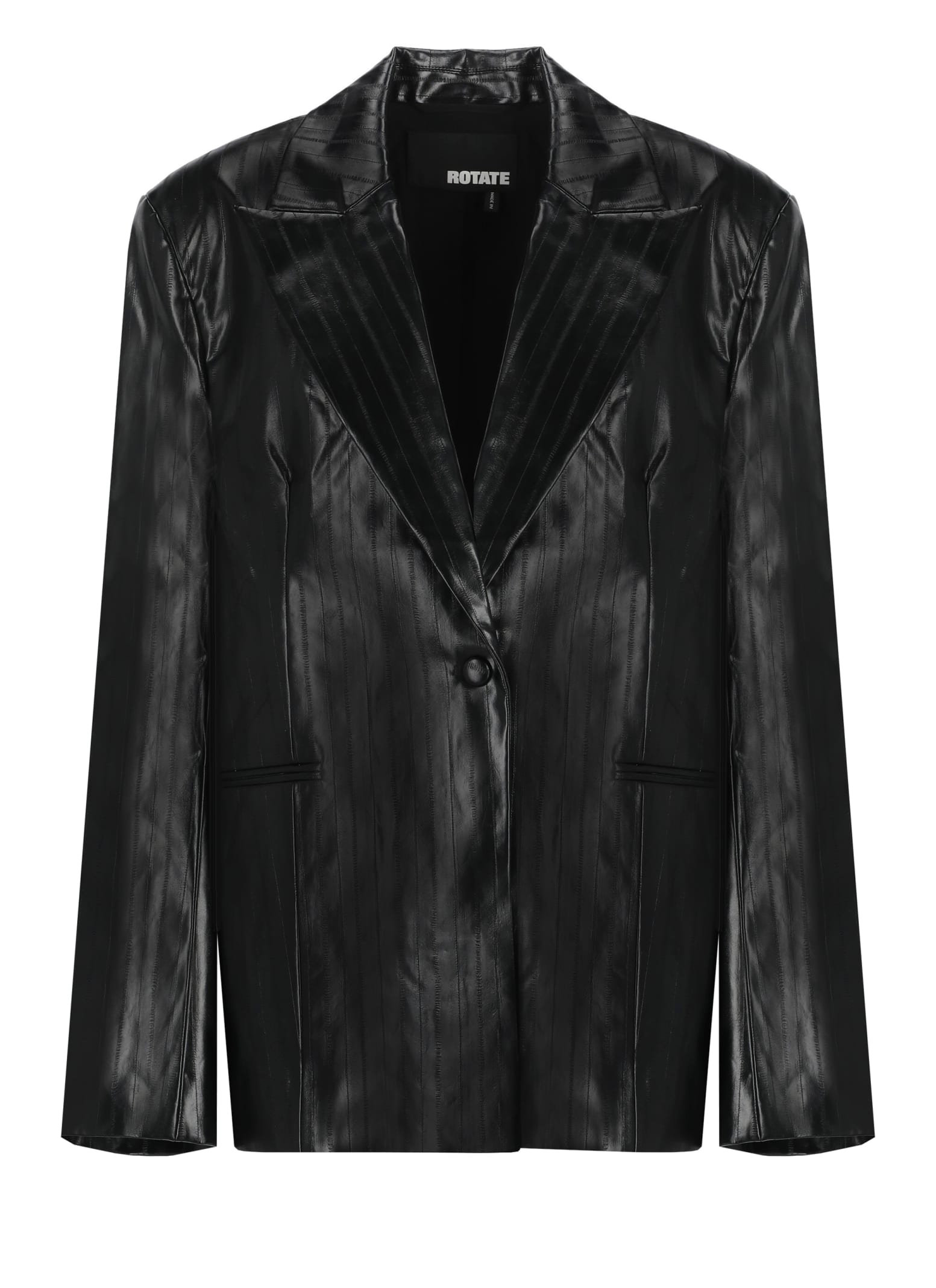 Shop Rotate Birger Christensen Viscose Blazer In Black