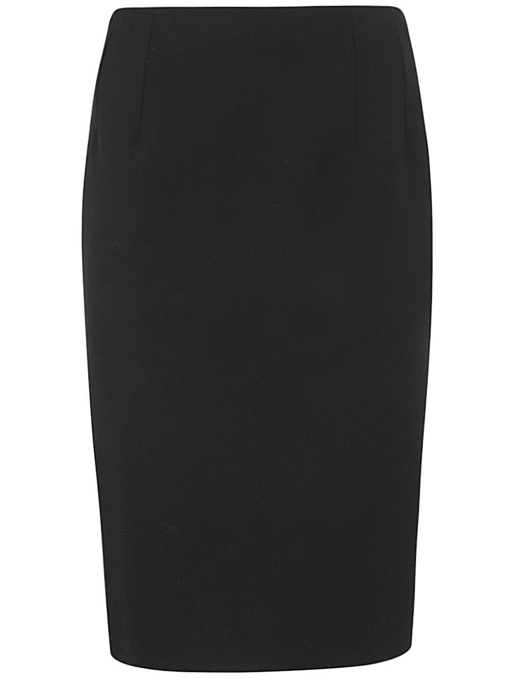 Shop Versace Skirt Grain De Poudre Wool Fabric In Black