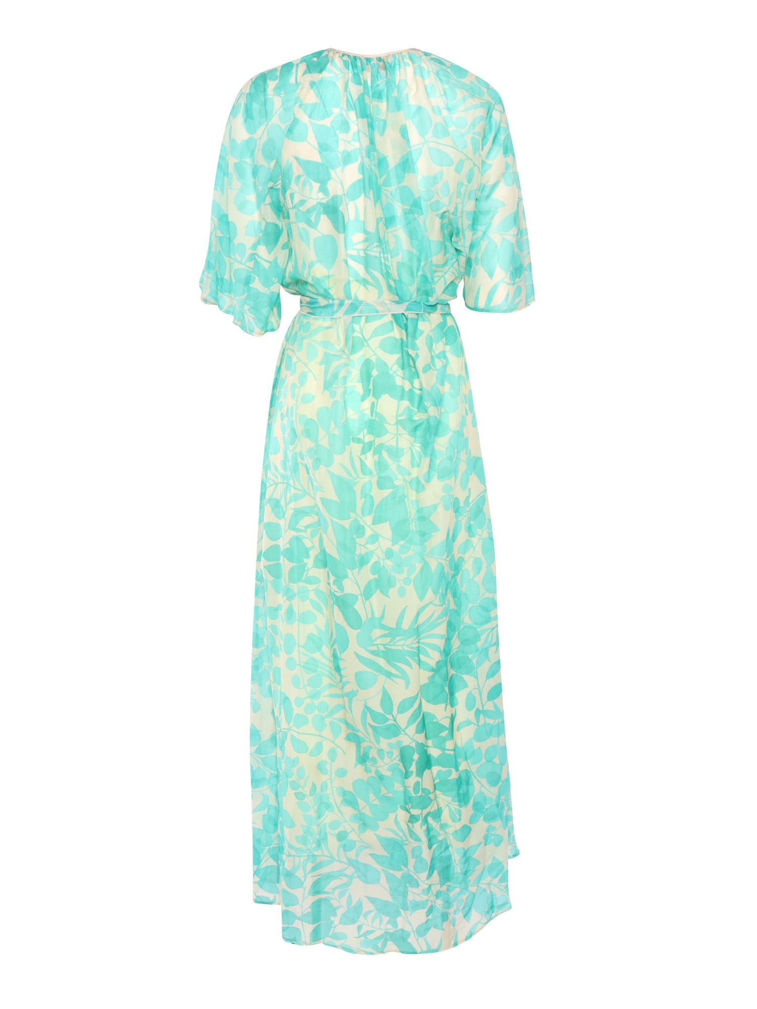 FORTE FORTE NUAGES FLEURIS PRINTED FLARED DRESS