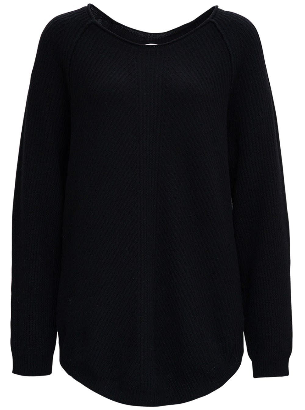 SEMICOUTURE Balck Angelie Sweater In Wool Blend
