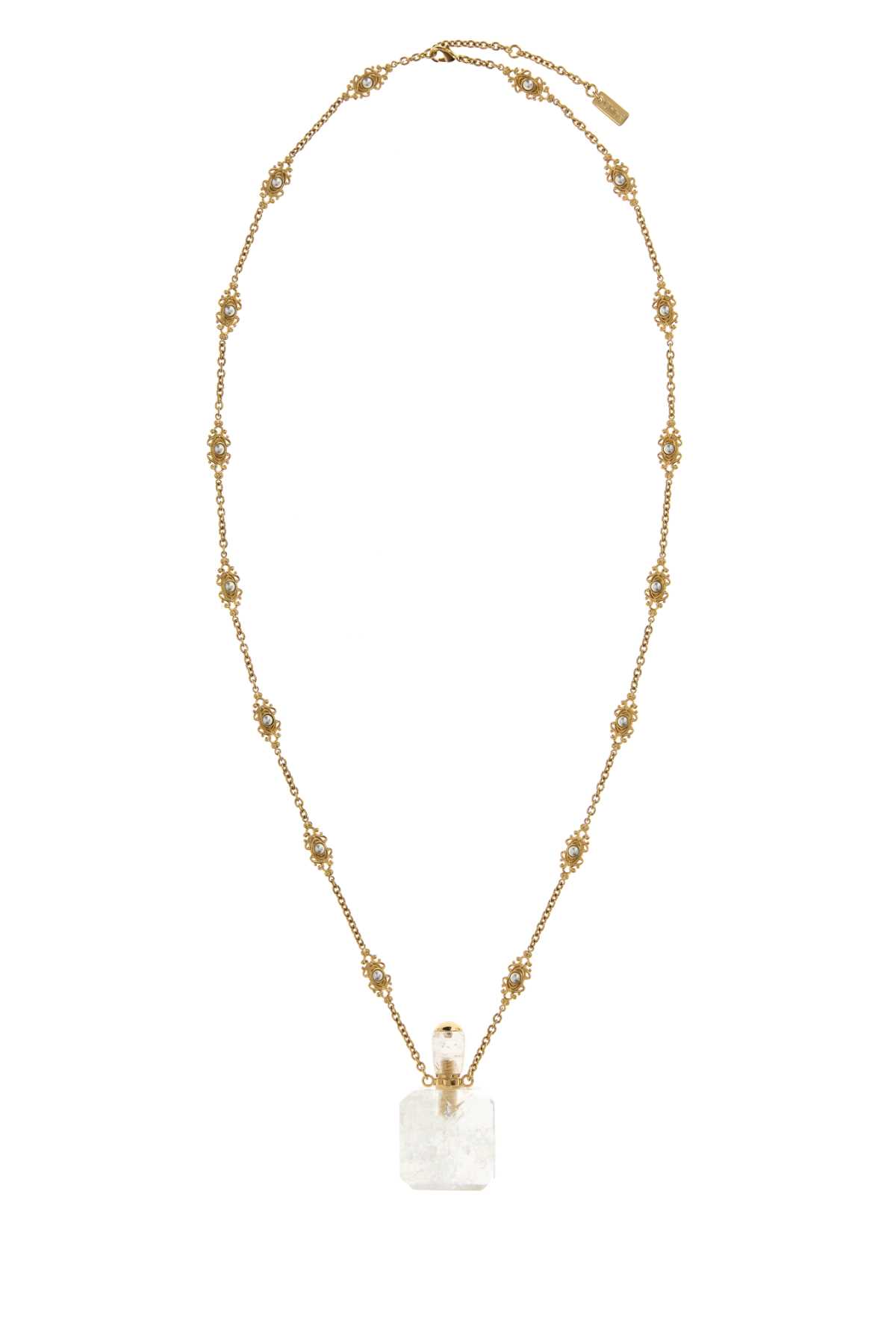 Chloé Crystal-embellished Chain Necklace In Gold