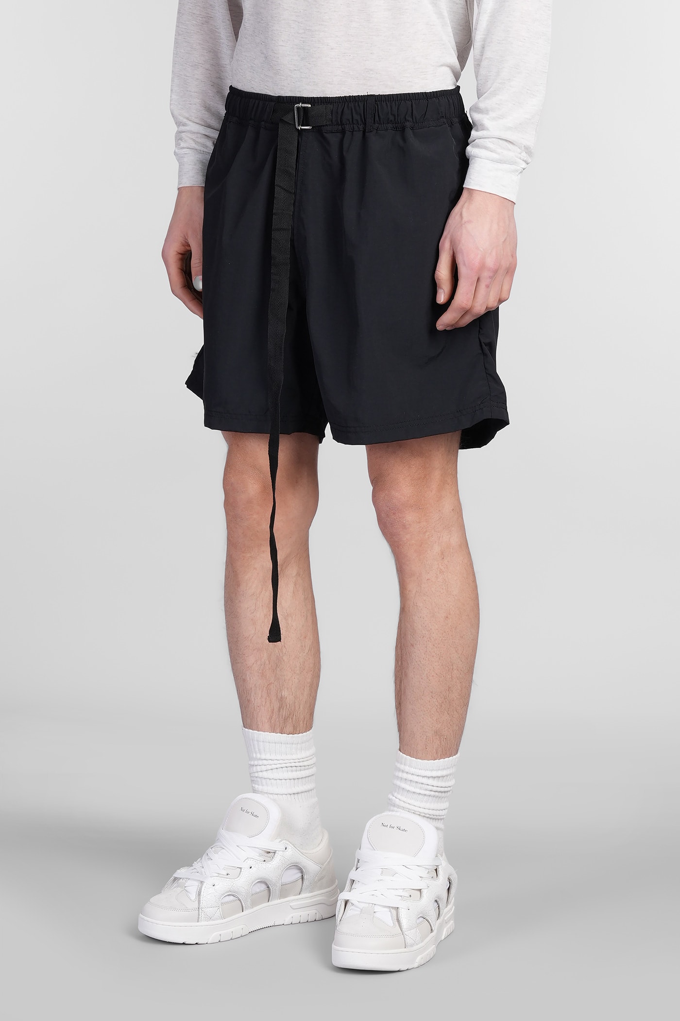 Paura Harlem Shorts In Black Cotton In Black