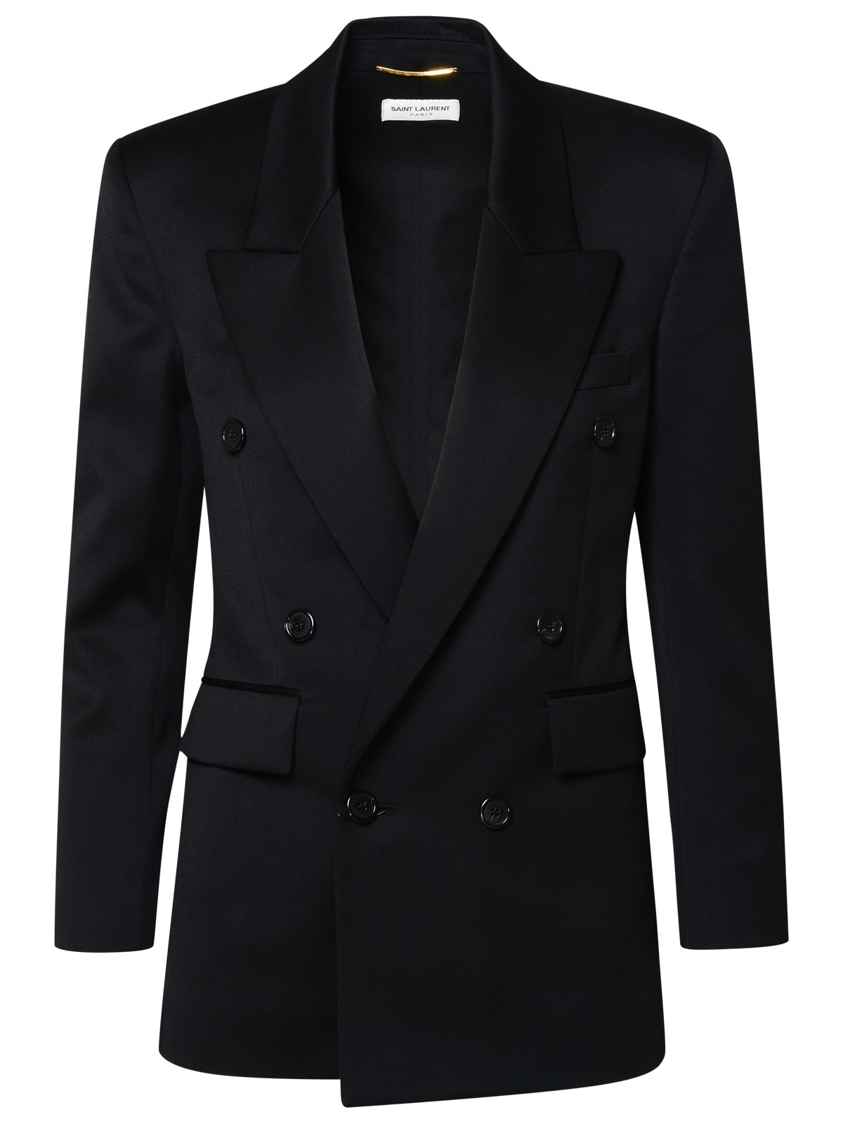 Saint Laurent Black Cotton Blazer Jacket