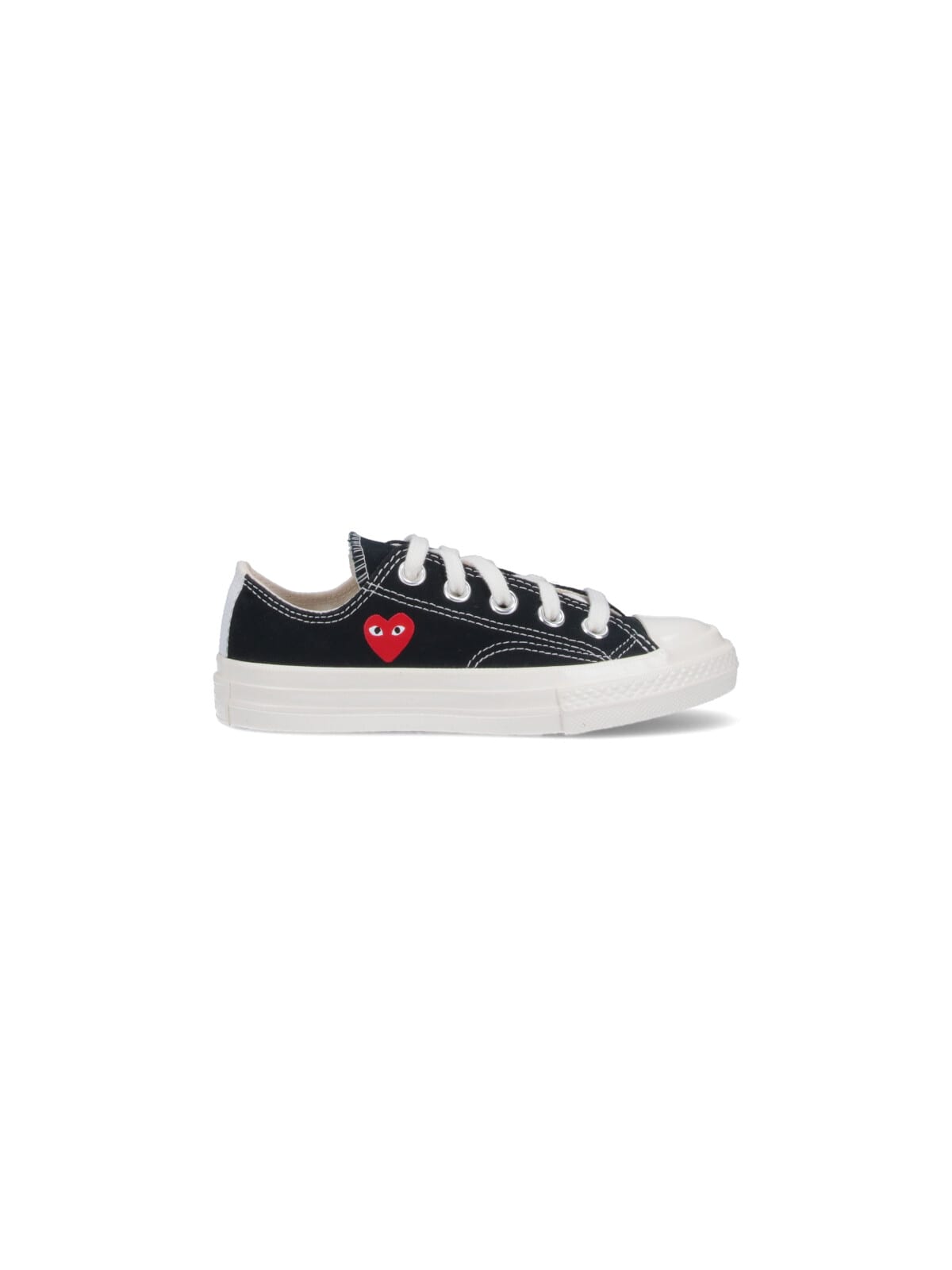 Comme Des Garçons Play Heart-print Sneakers In Black