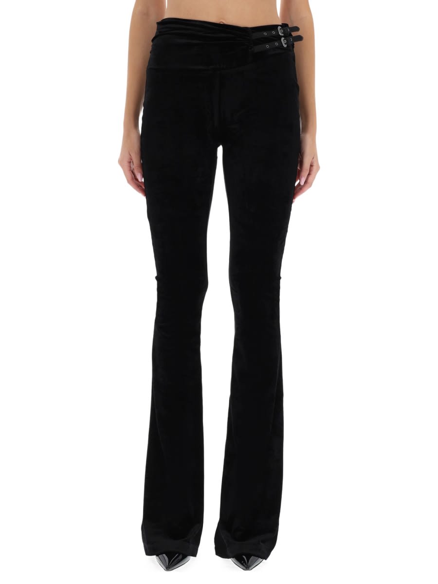 Versace Jeans Couture Pants With Buckle Detail In Black