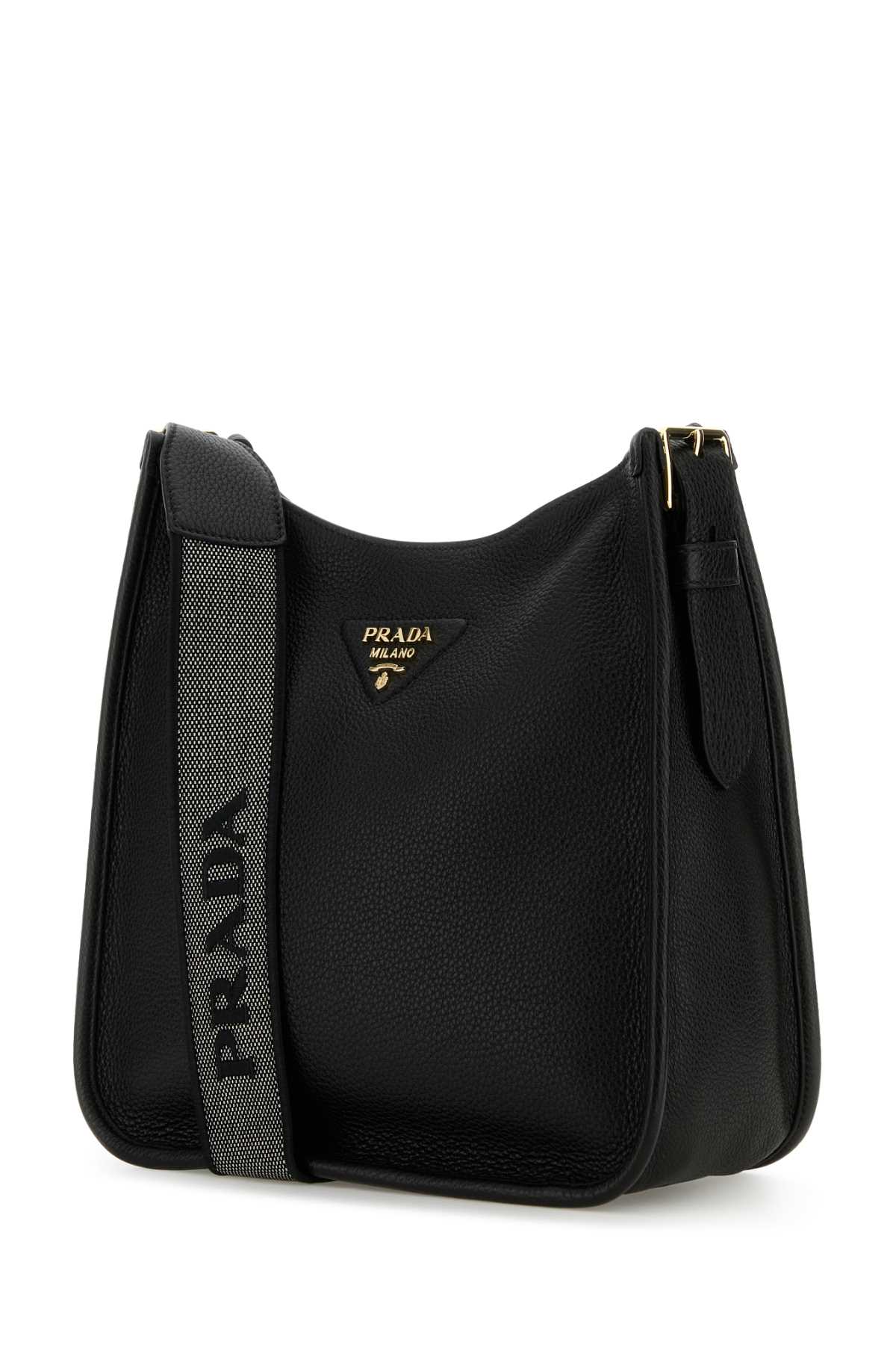 Prada Medium Leather Shoulder Bag In Nero1