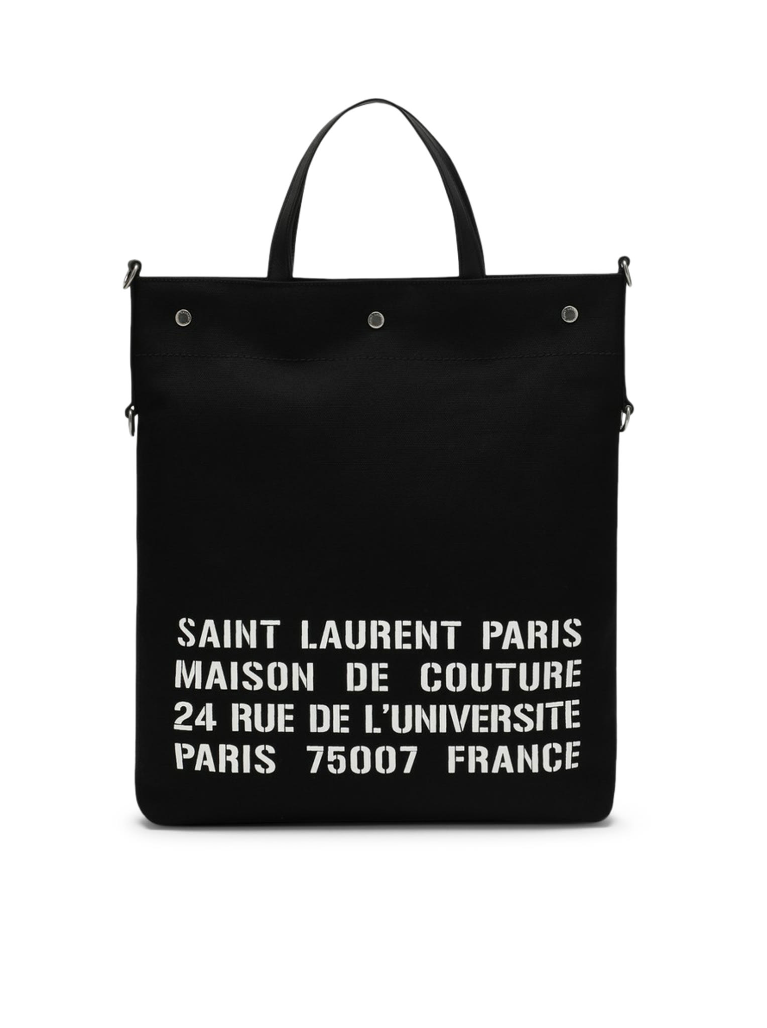 Shop Saint Laurent Ysl Bag Rg Tote Ns W In Black Ceram Soft