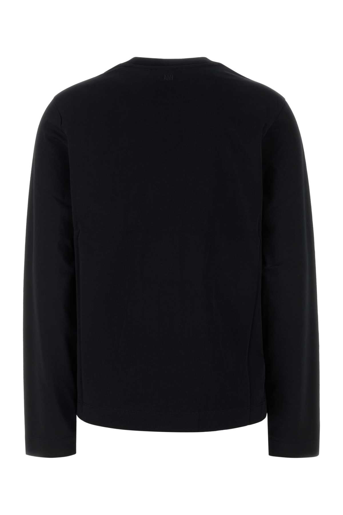 Ami Alexandre Mattiussi Black Cotton T-shirt In Black