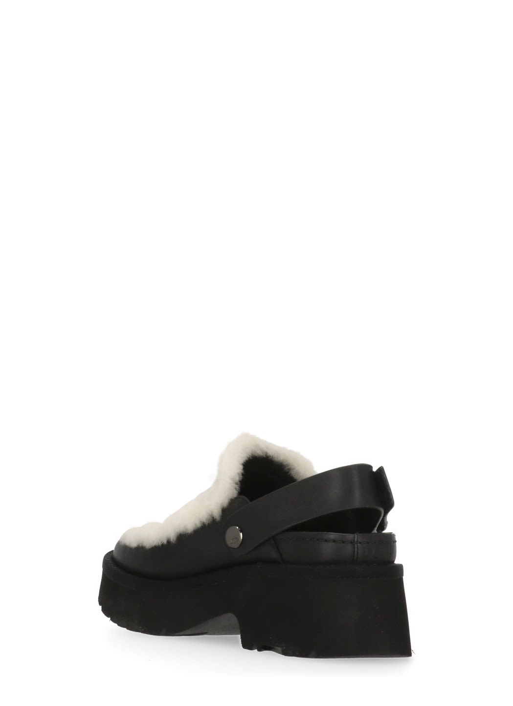 Ugg Esmee Leather Sabot In Black
