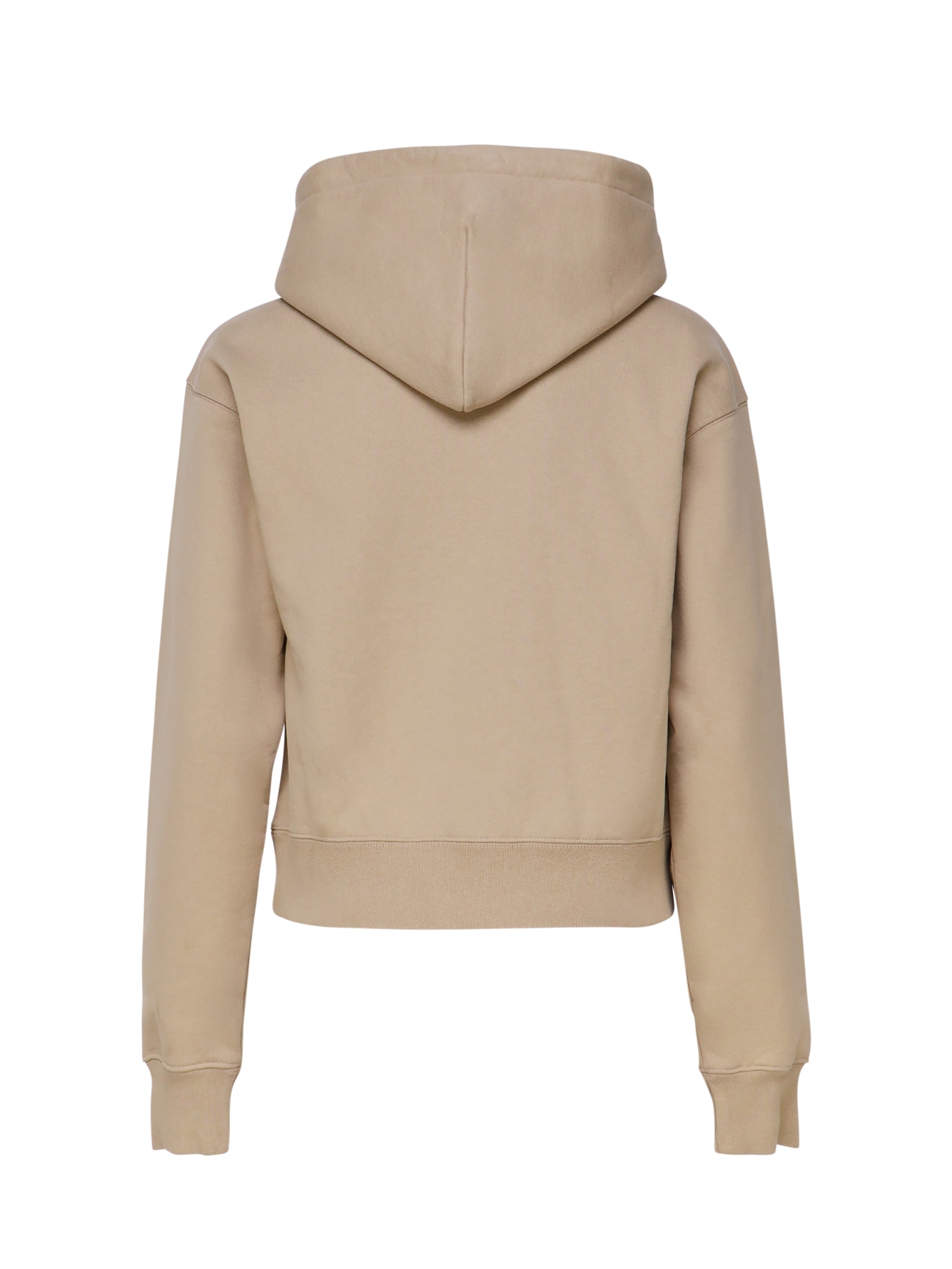 Shop Jacquemus Cotton Sweatshirt In Beige