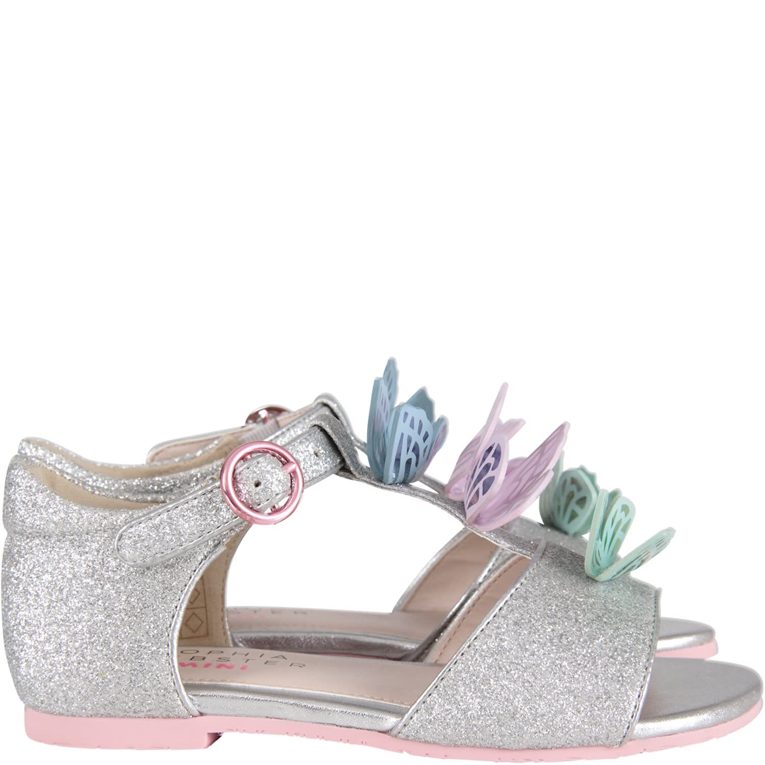 Sophia Webster Mini Silver riva Sandal Infant Sandals