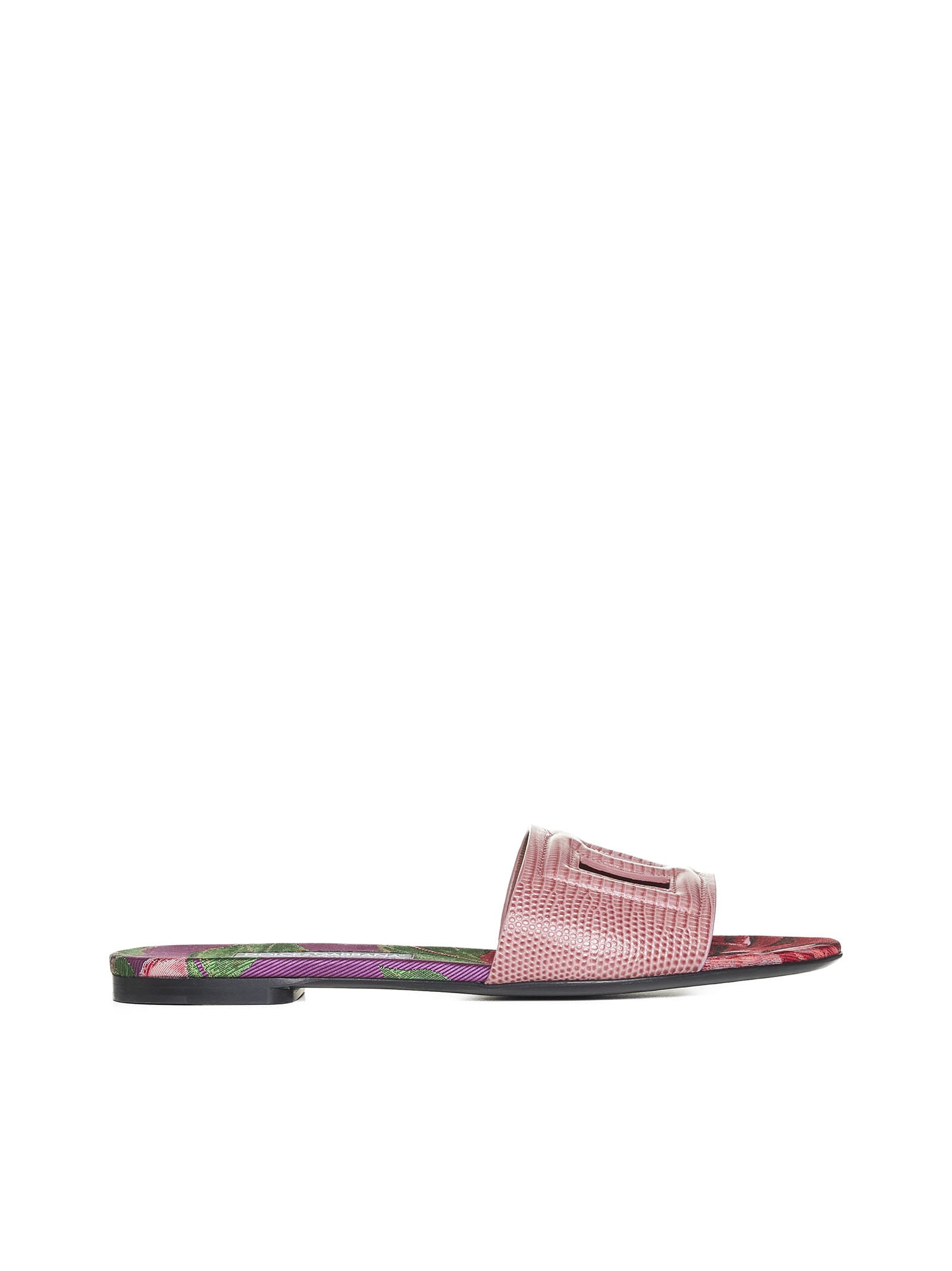 Shop Dolce & Gabbana Sandals In Rosa Ant Multicolor