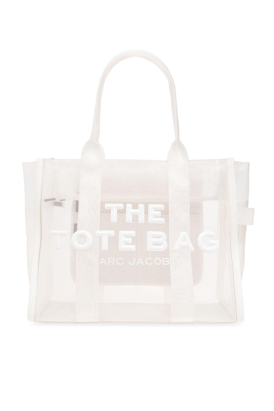 Shop Marc Jacobs The Large Logo Patch Tote Bag In White