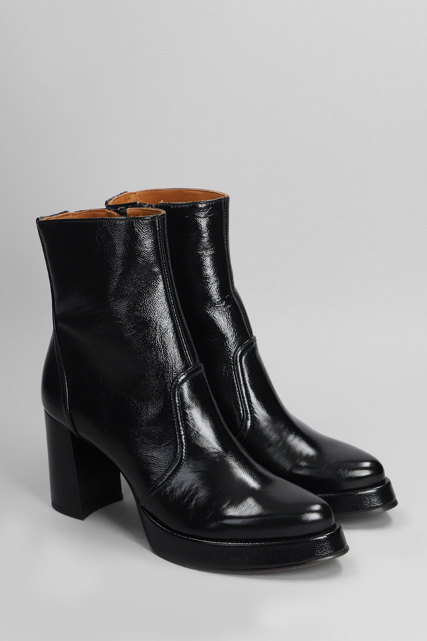 Shop Chie Mihara Fentu 45 High Heels Ankle Boots In Black Leather