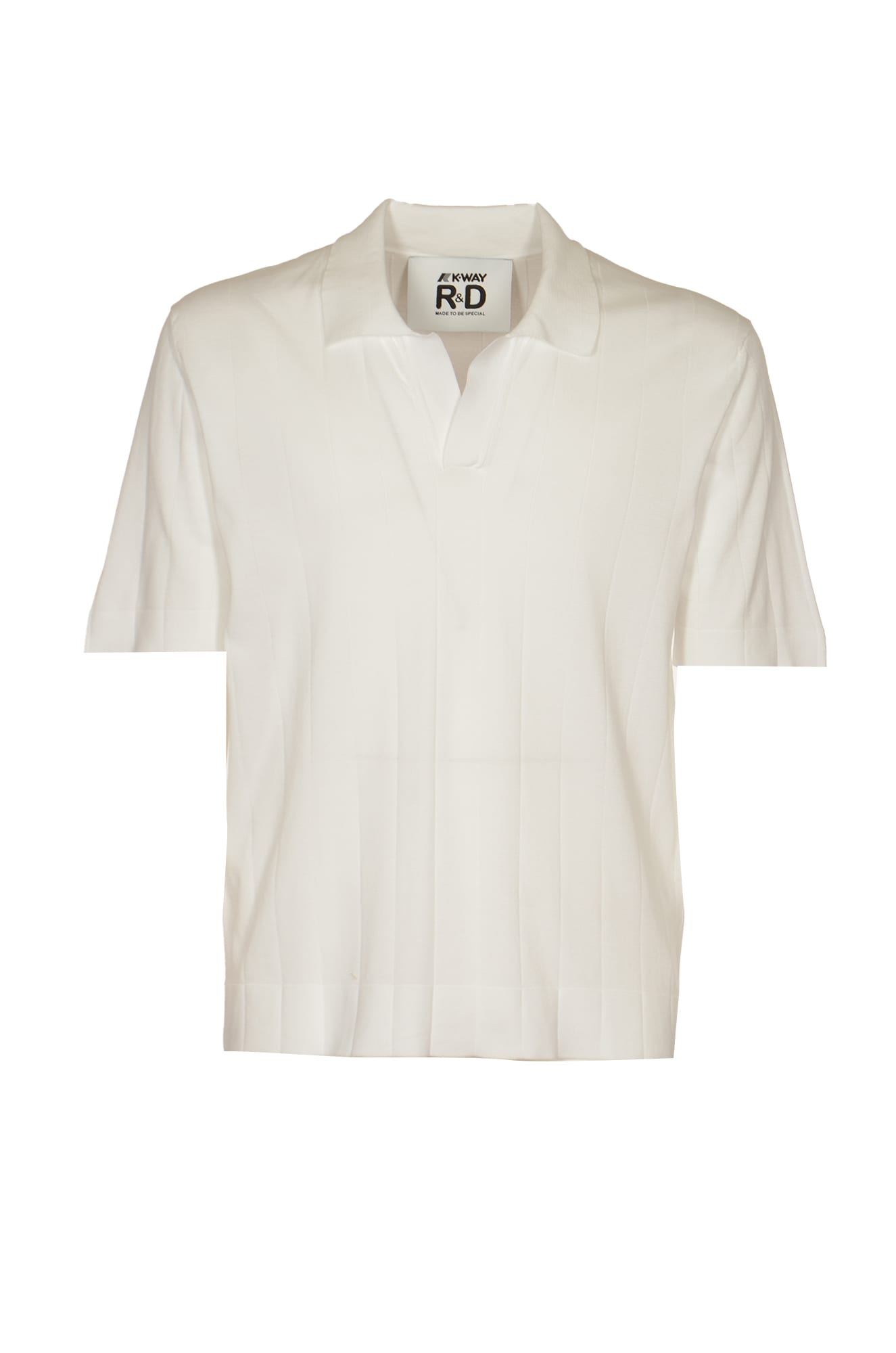 Shop K-way Pleynel Knitted Polo Shirt In White