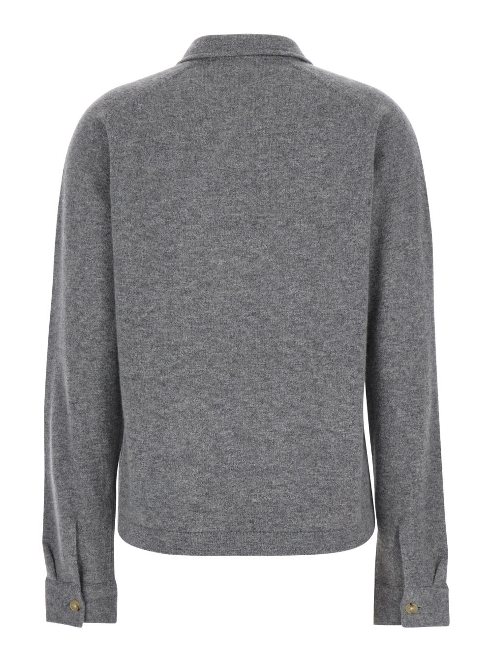 Totême Grey Shirt With Raglan Sleeves In Cashmere Woman In Gray
