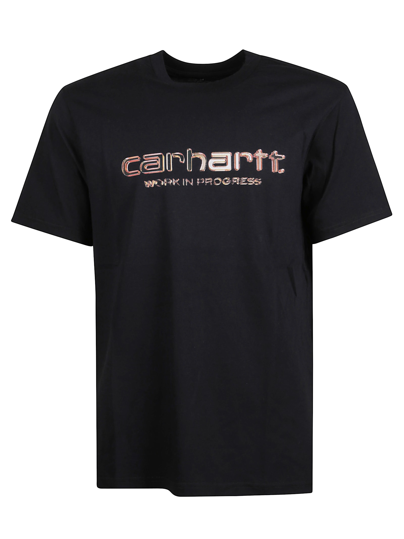 Carhartt Work In Progress Solar Chrome Organic Cotton Graphic T-shirt In Black