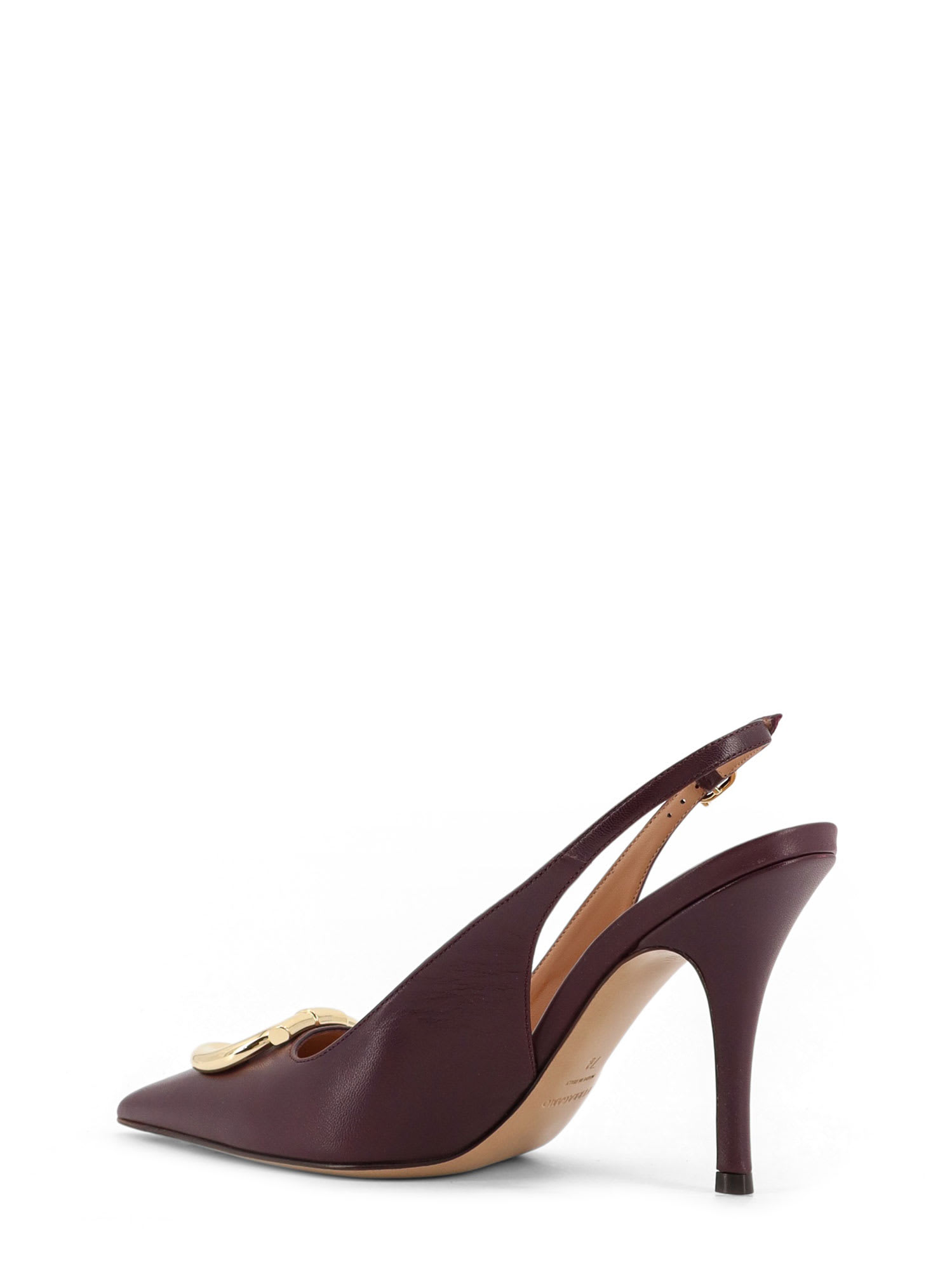 Ferragamo Sara Pointed Toe Slingback Pump In Animal Print