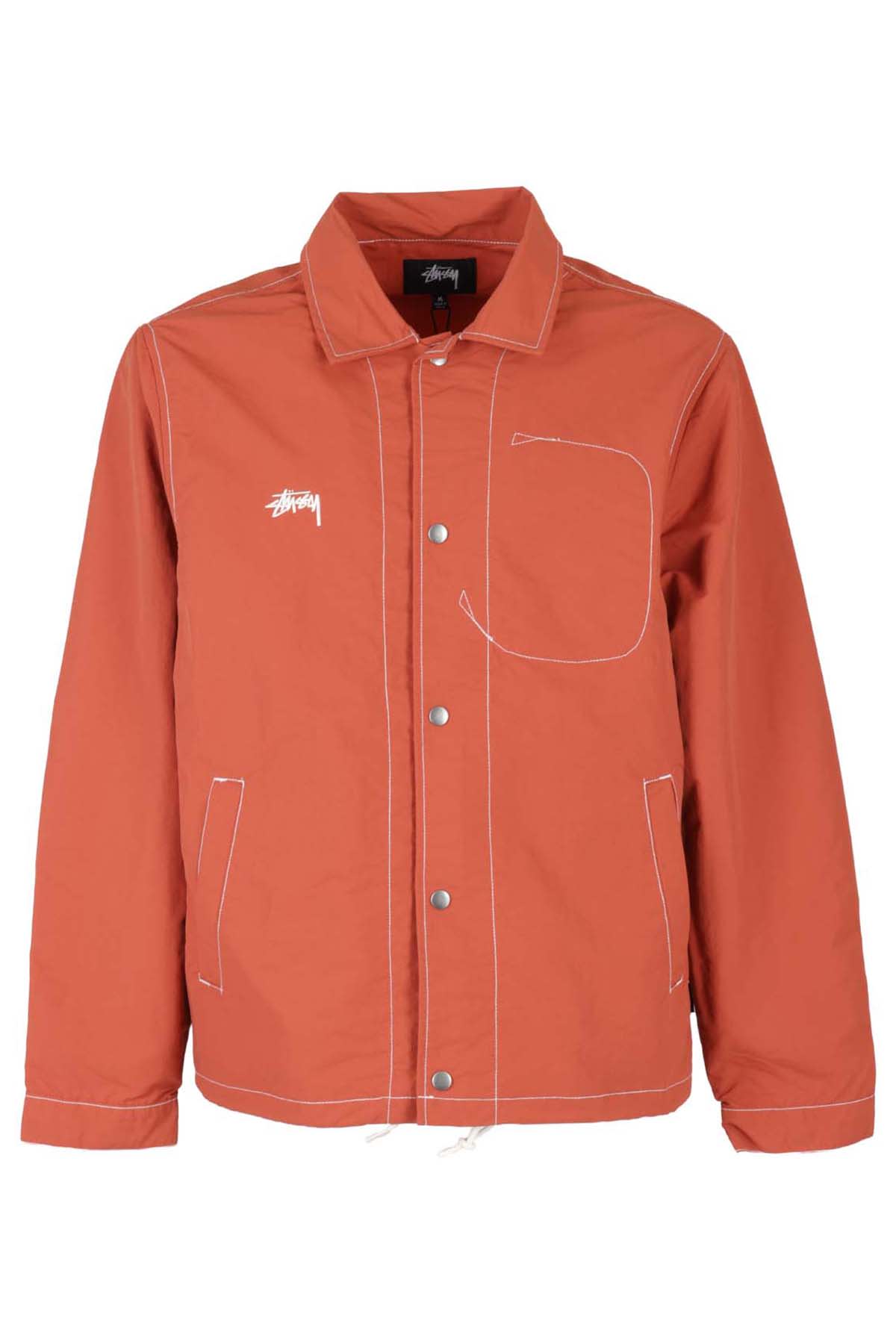 Stussy Jacket In Burnt Red