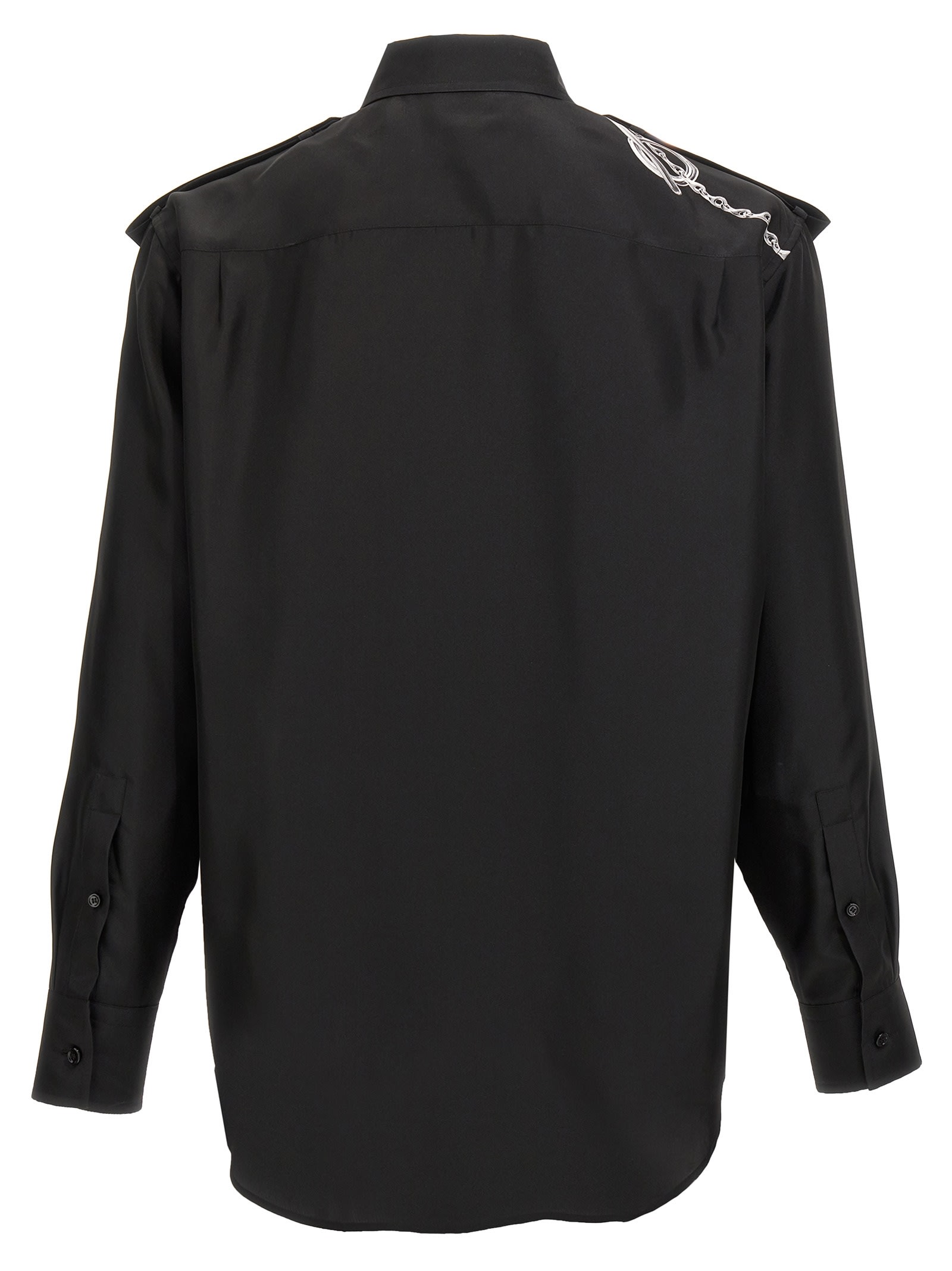 Shop Burberry Knight Shirt In Black