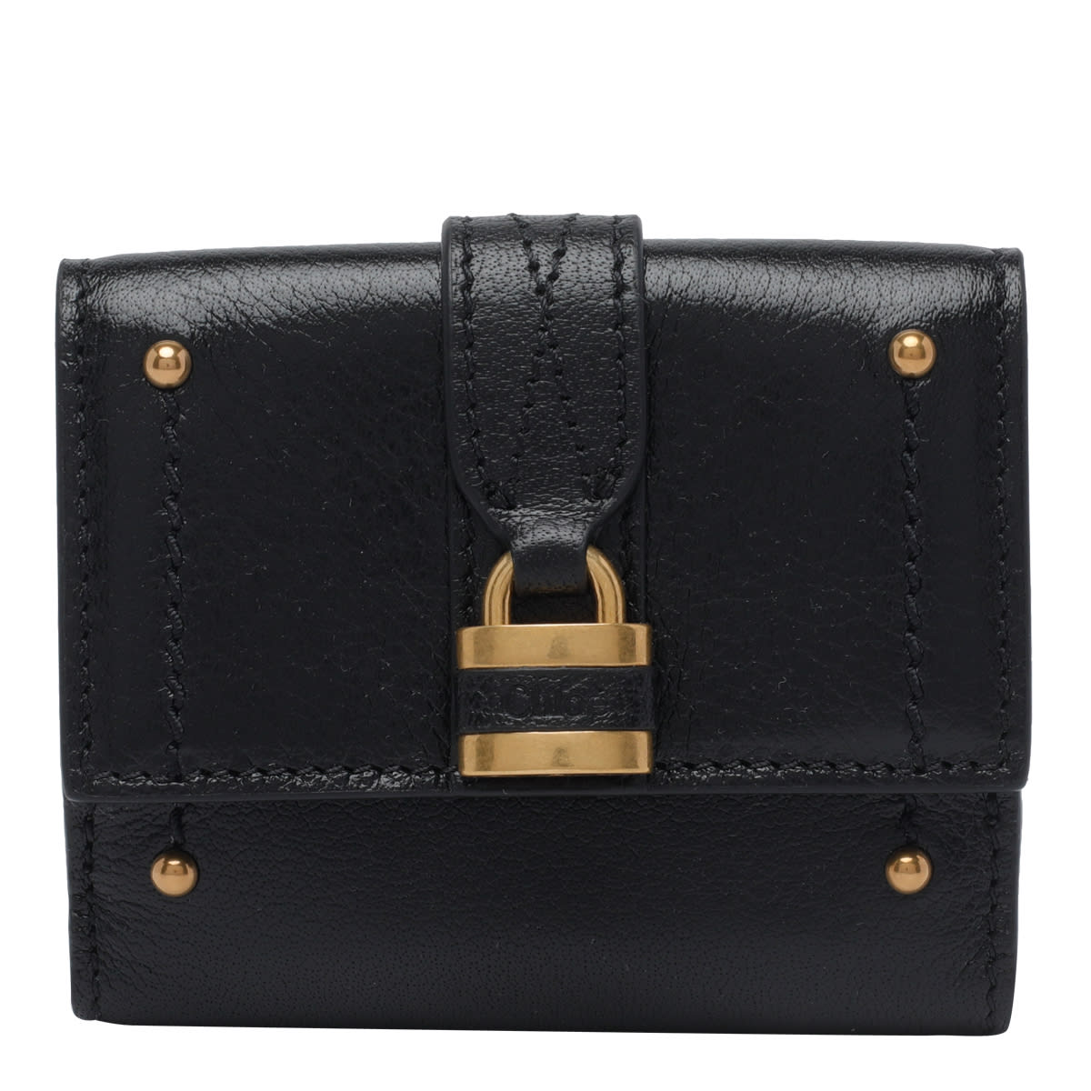 Chloé Mini Trifold Paddington Wallet In Black