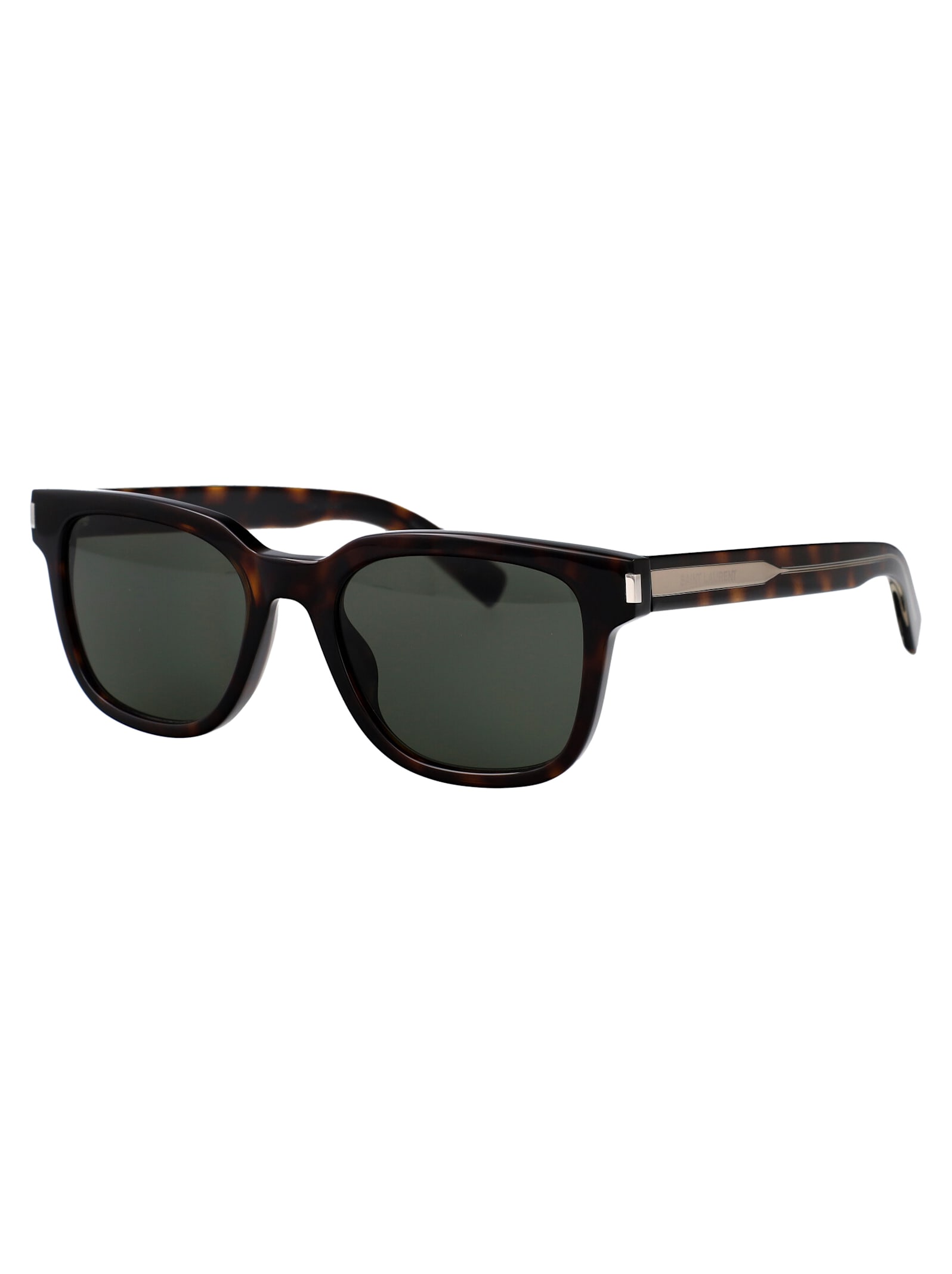 Saint Laurent Sl 711 Sunglasses In Havana-crystal-grey