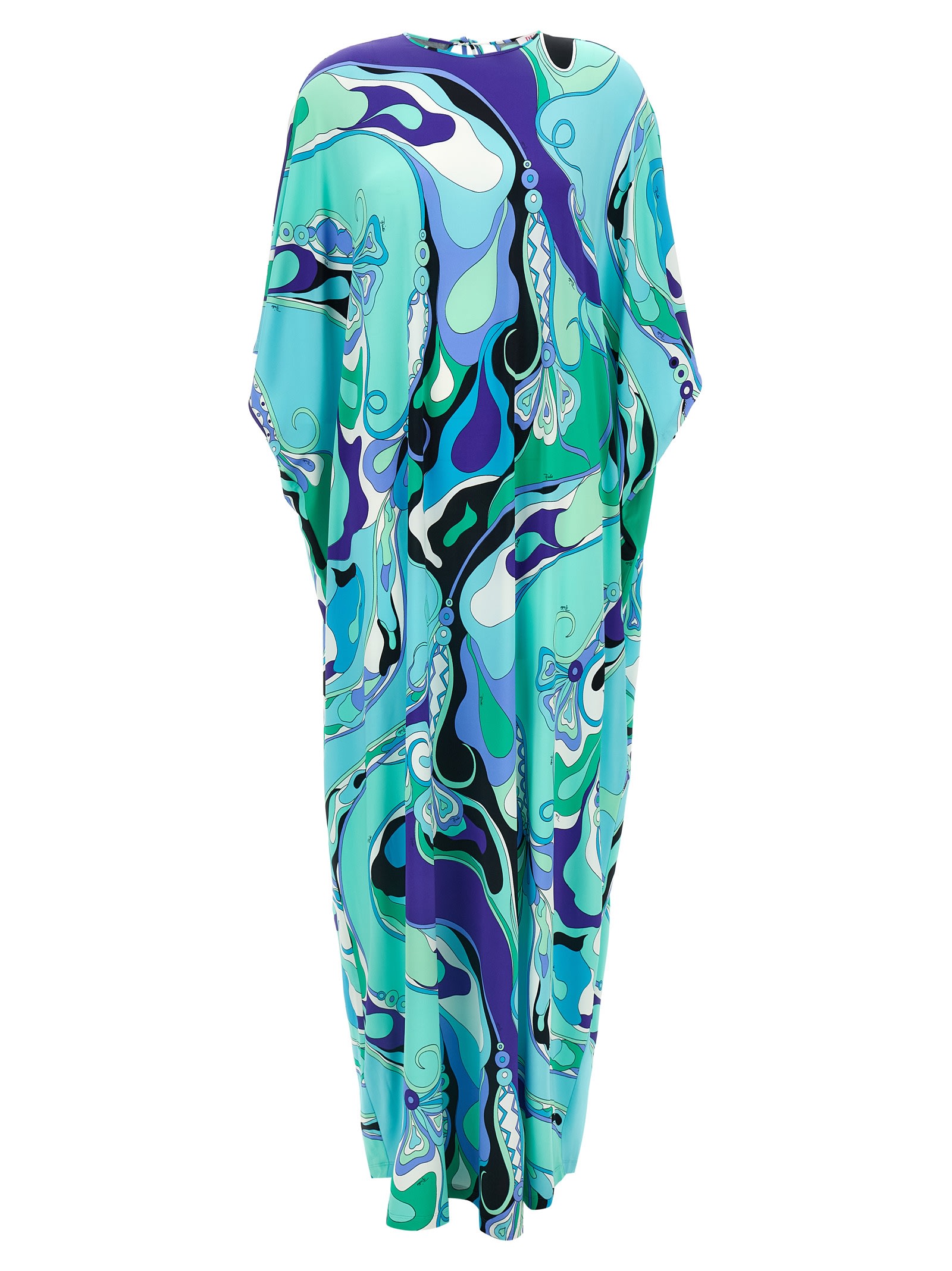Pucci Women Orchidee Print Stretch Jersey Caftan